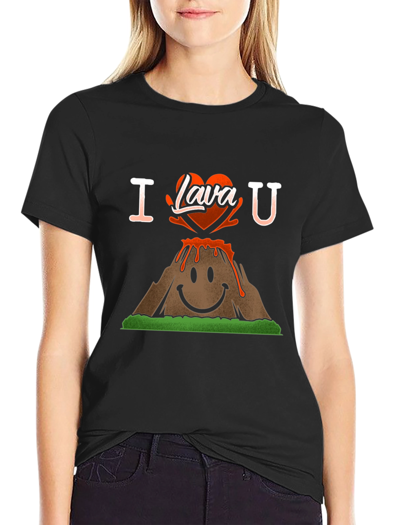 I Lava You T-Shirt - Volcano Heart Graphic Tee