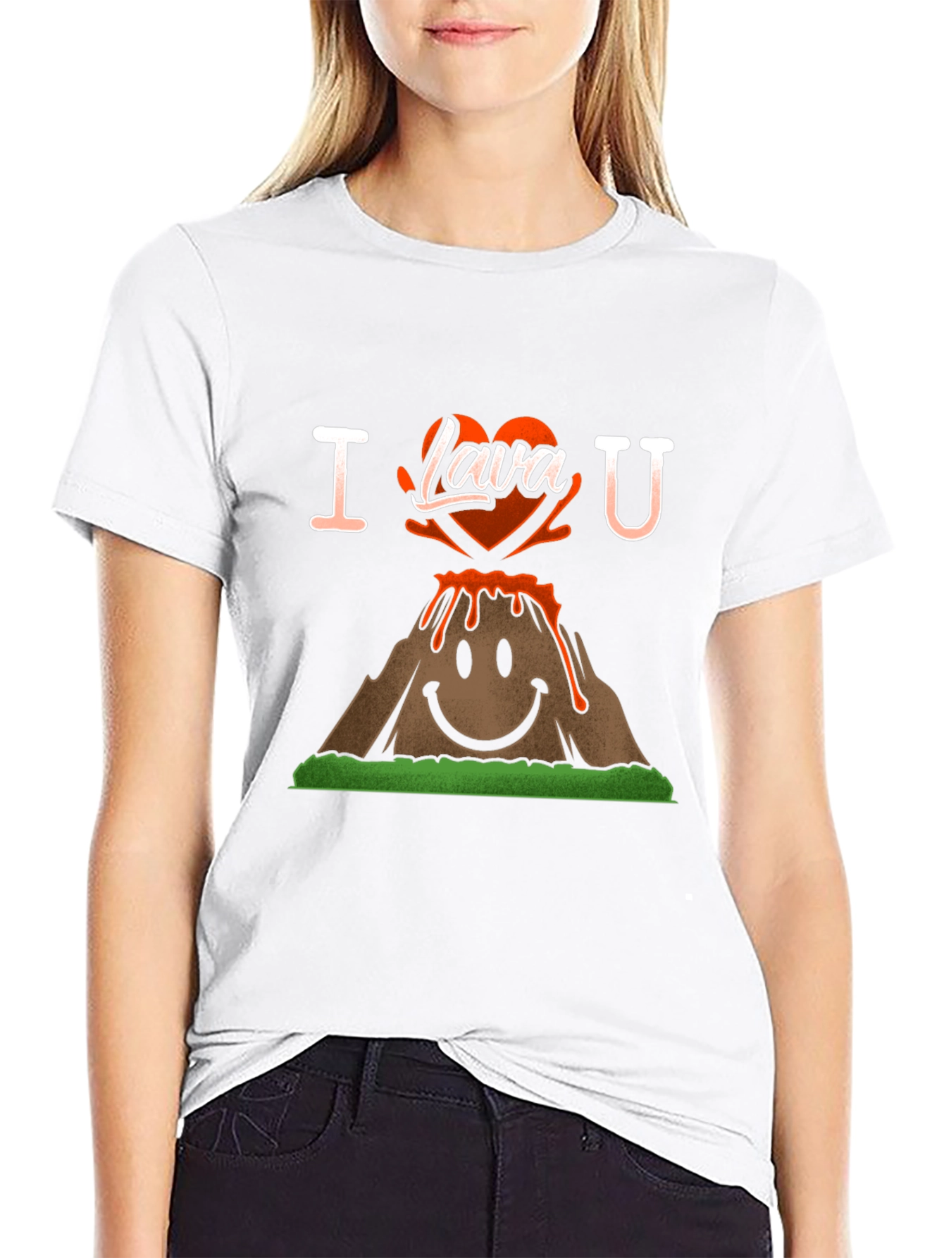 I Lava You T-Shirt - Volcano Heart Graphic Tee