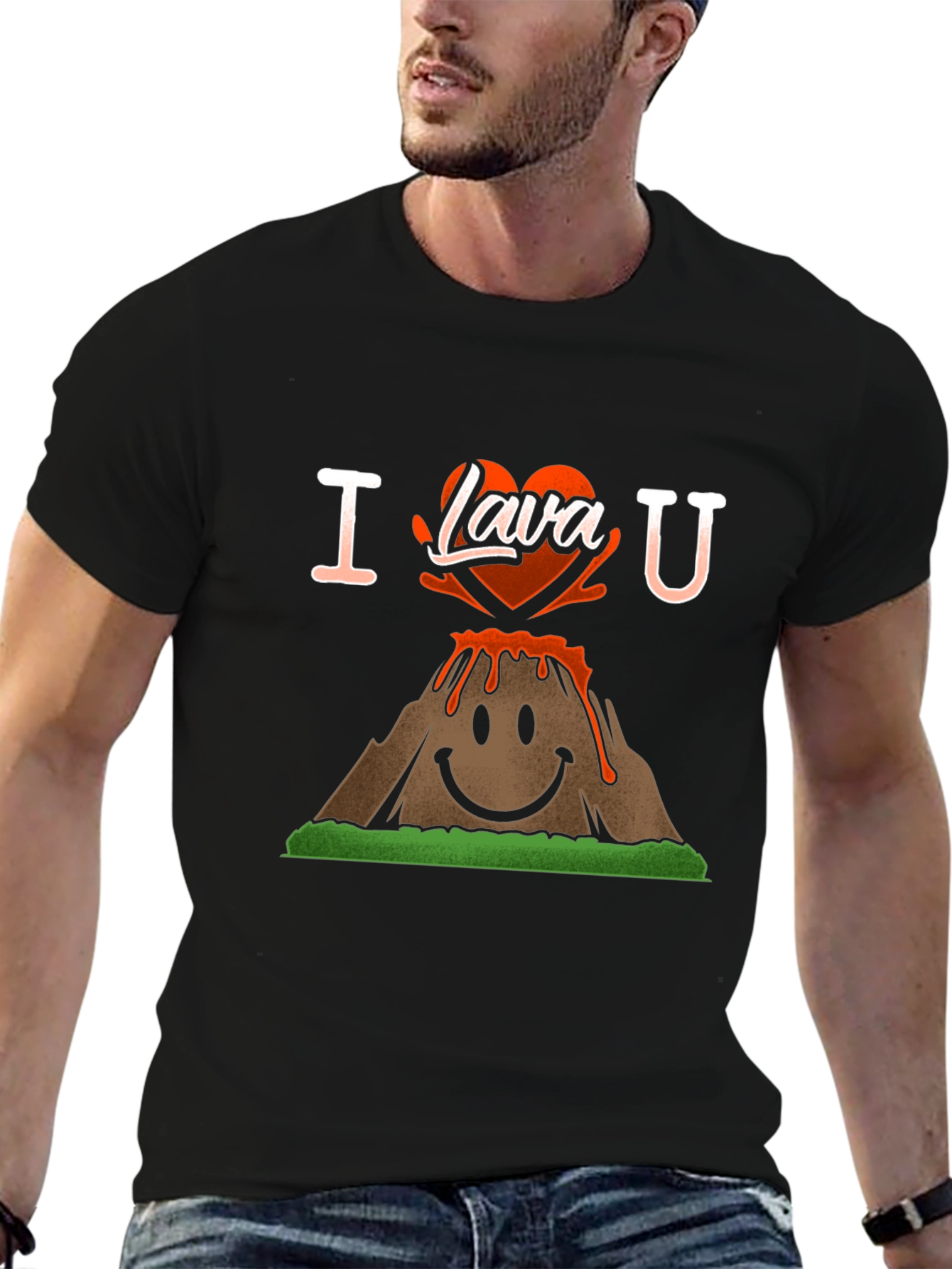 I Lava You T-Shirt - Volcano Heart Graphic Tee