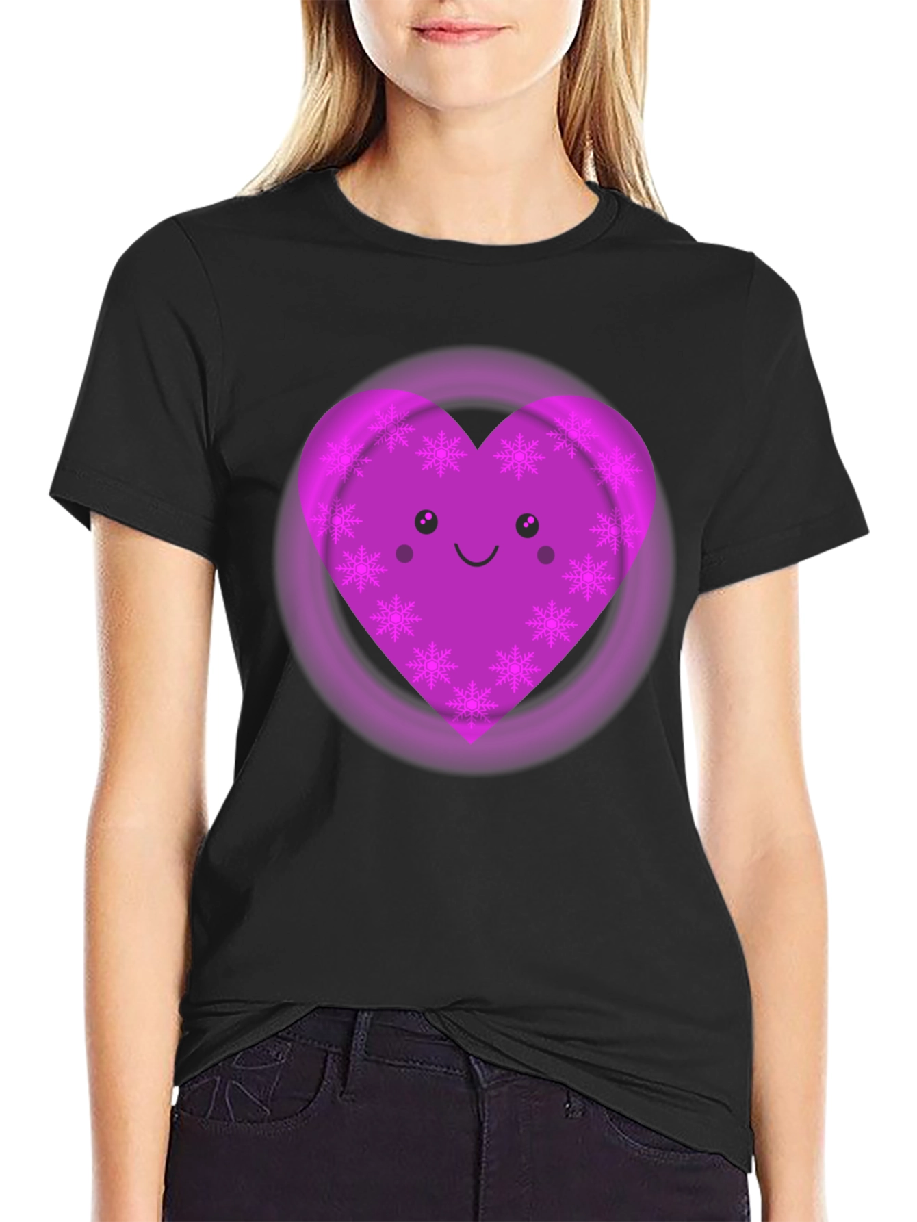 Cute Heart with Snowflake T-Shirt