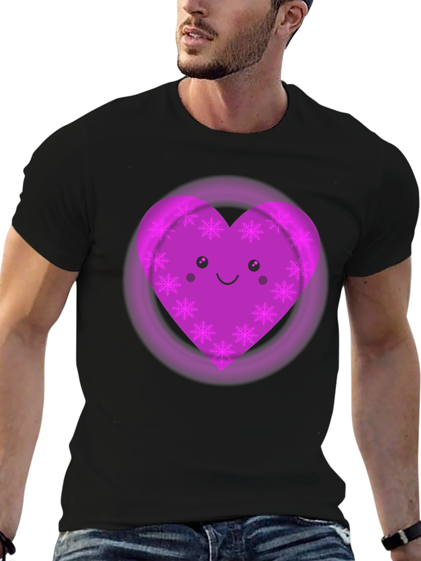 Cute Heart with Snowflake T-Shirt