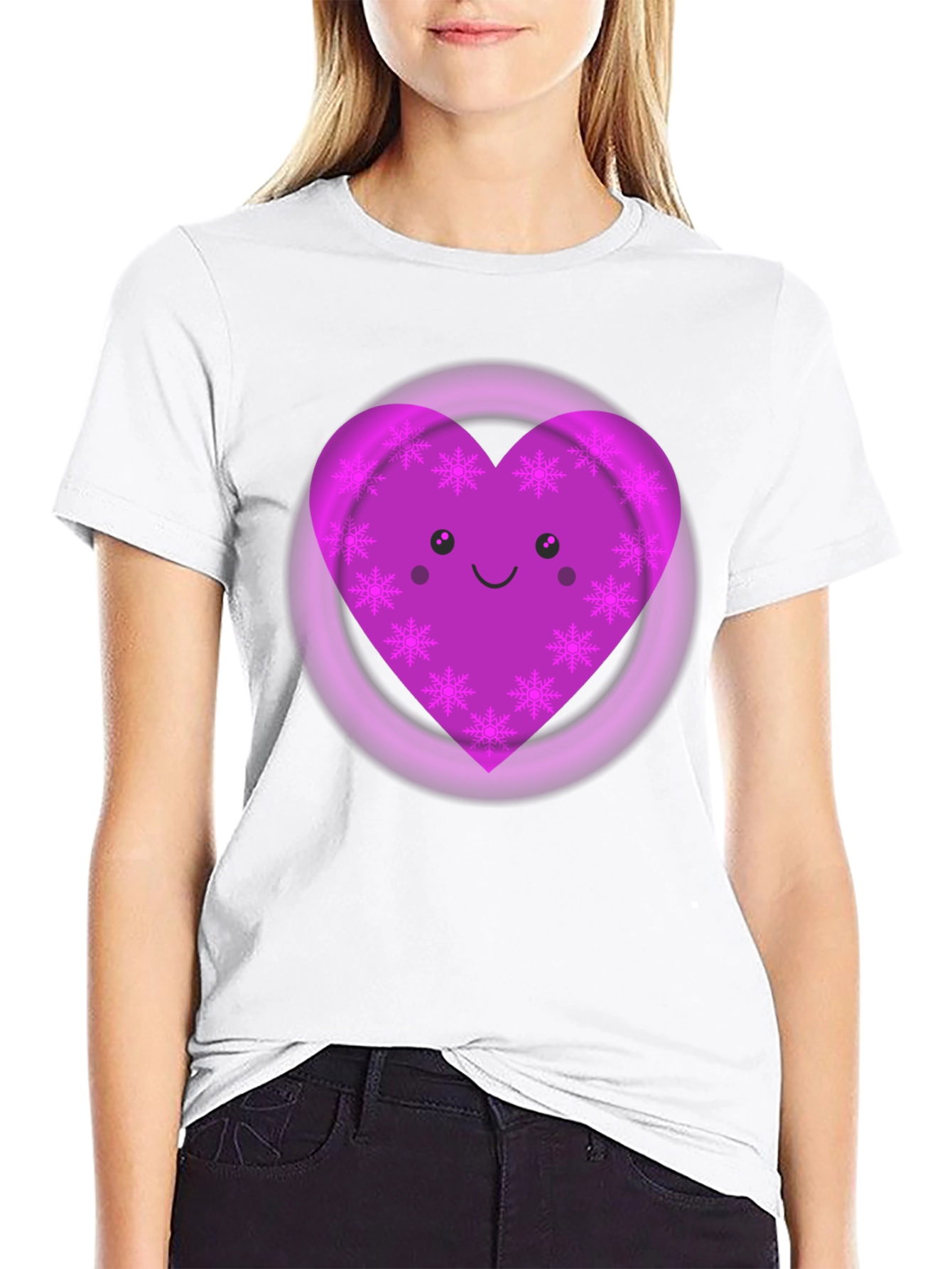 Cute Heart with Snowflake T-Shirt
