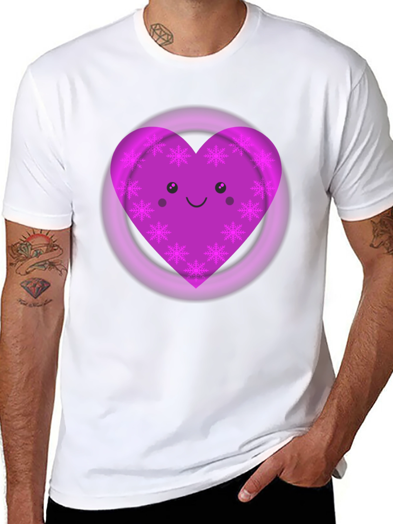 Cute Heart with Snowflake T-Shirt