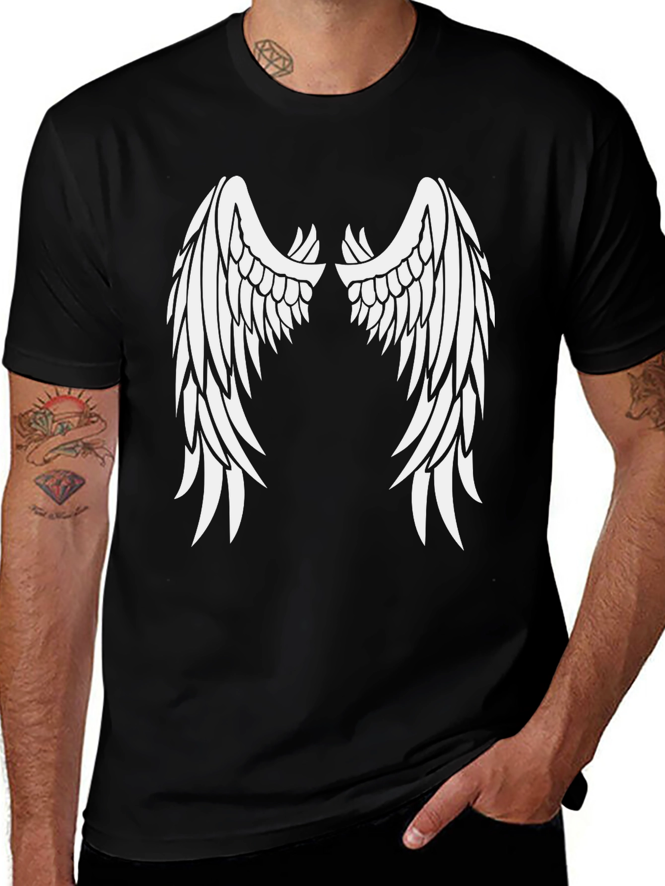 Angel Wing Black Graphic Tee