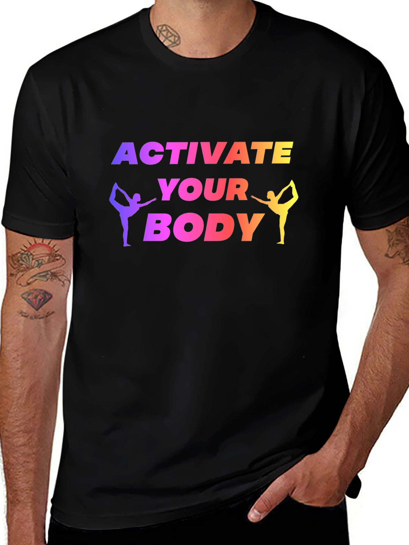 Activate Your Body Yoga Black T-Shirt