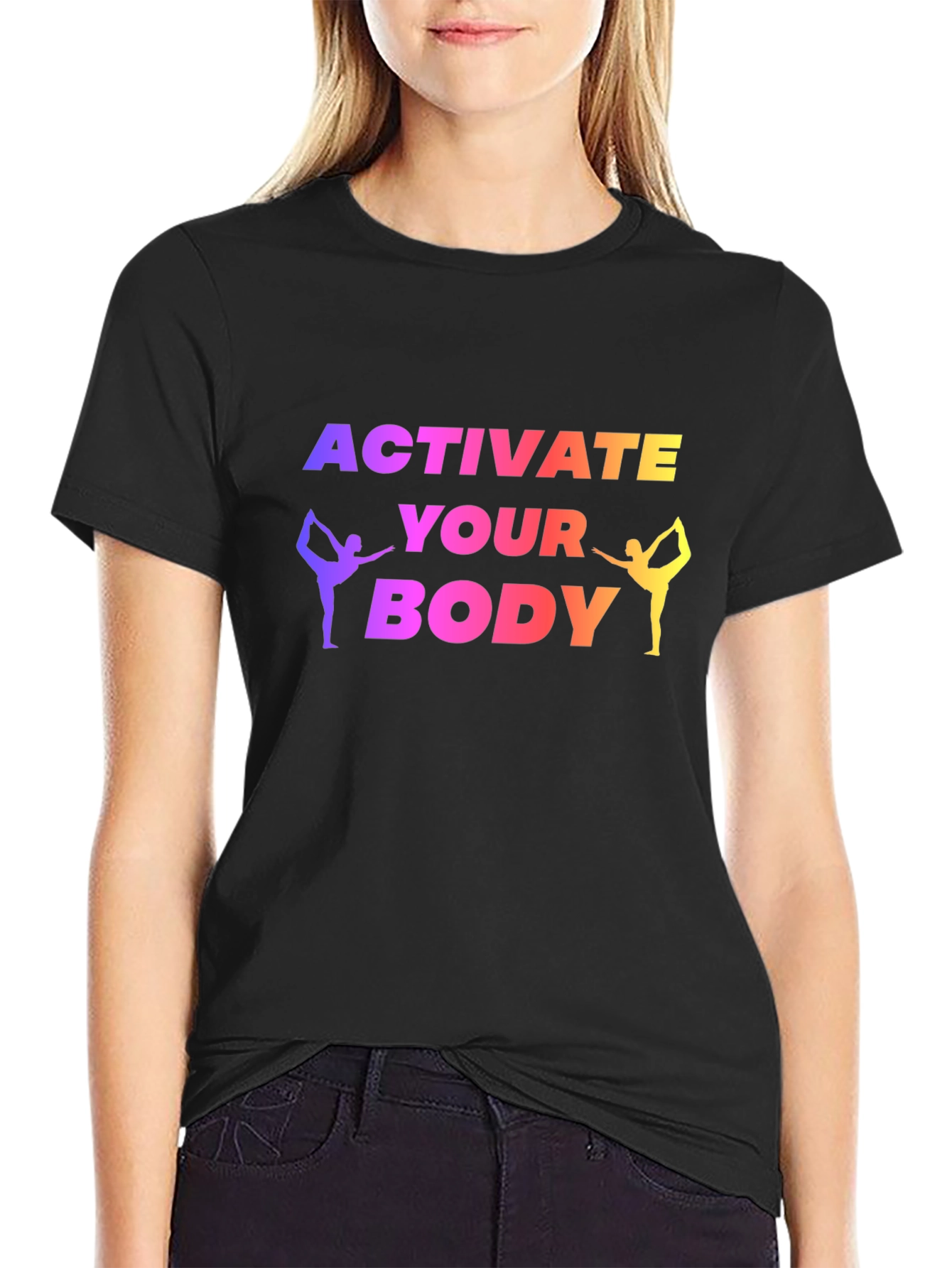 Activate Your Body Yoga Black T-Shirt