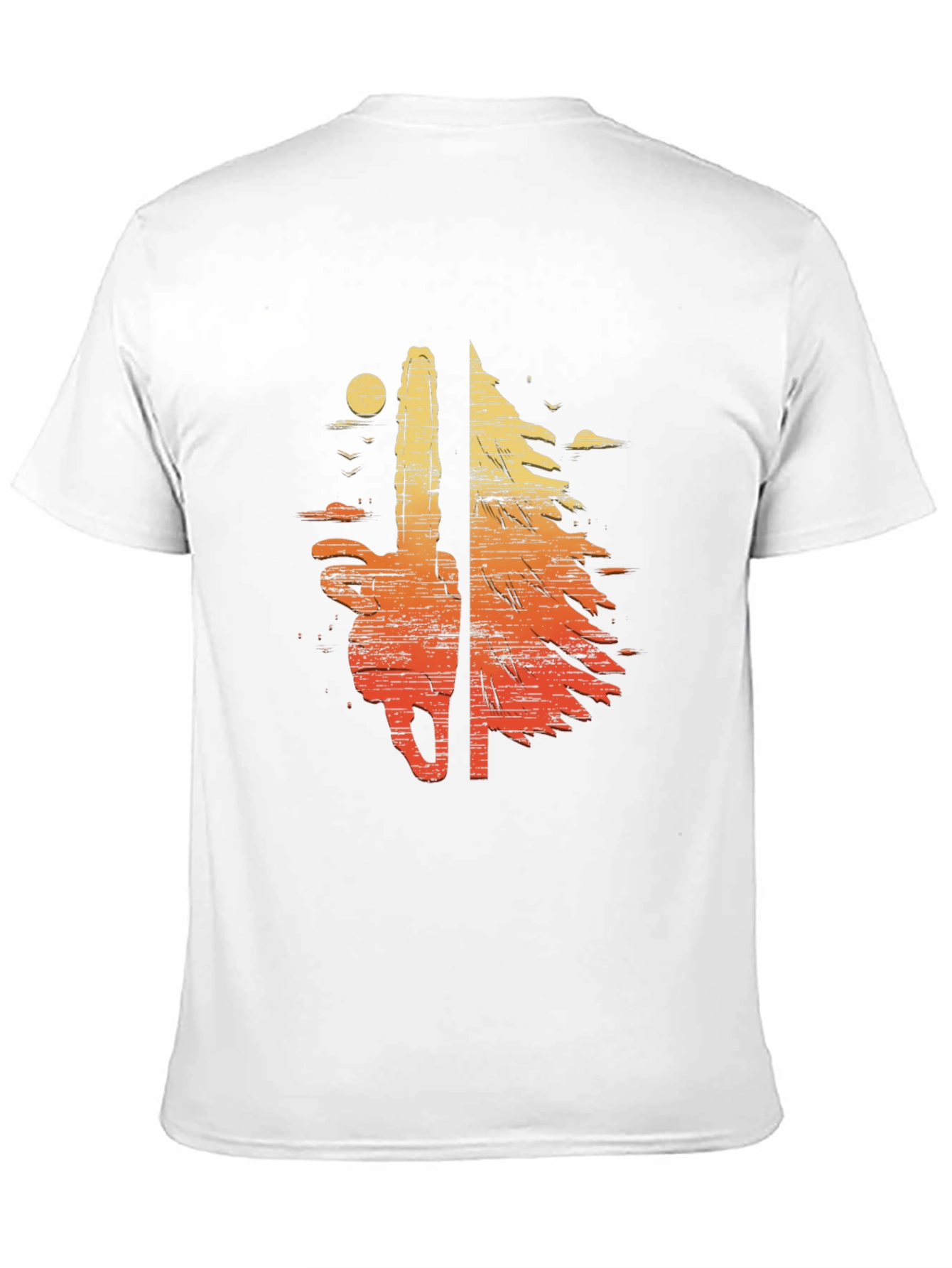 Chainsaw Sunset Graphic T-Shirt