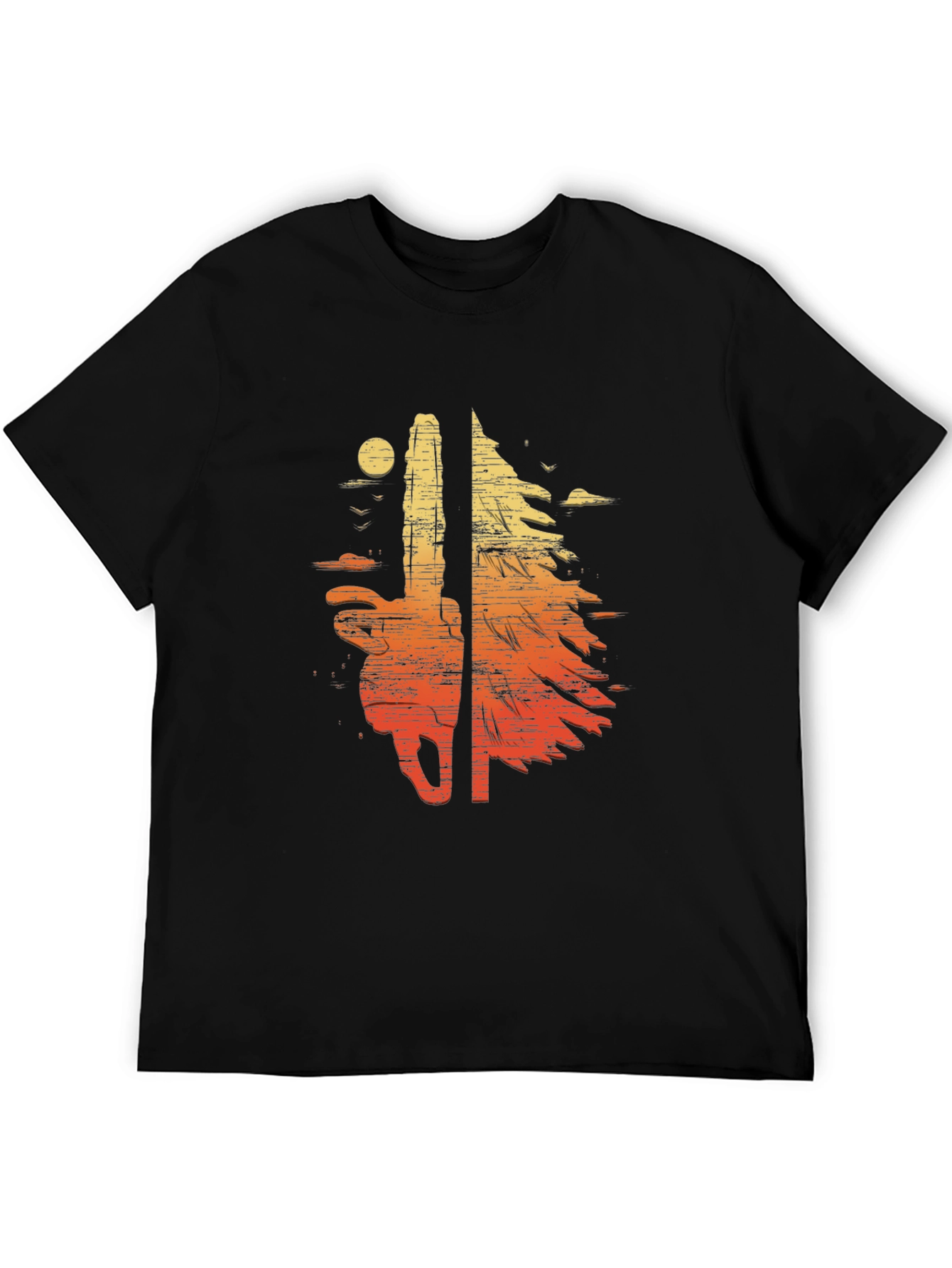 Chainsaw Sunset Graphic T-Shirt