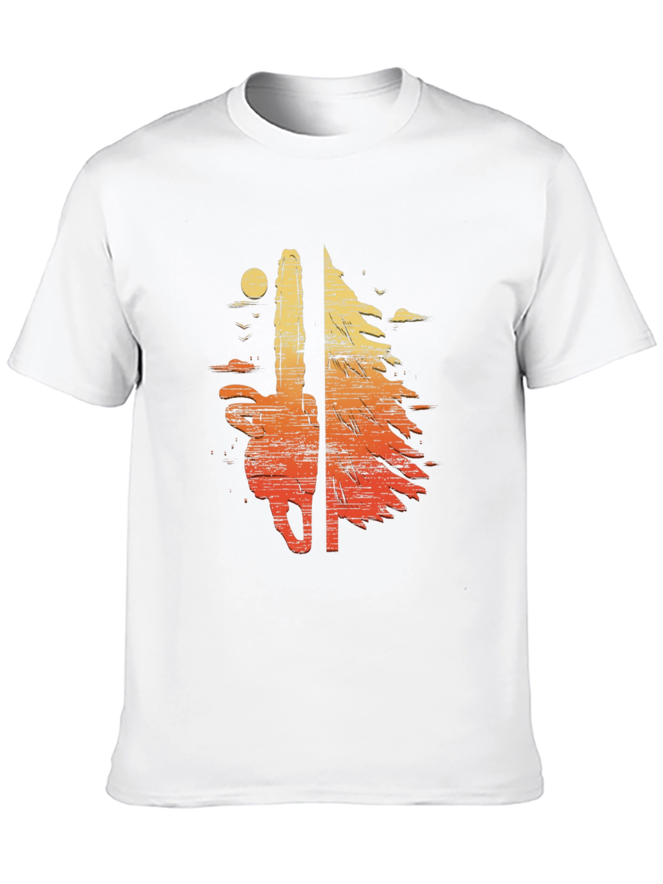 Chainsaw Sunset Graphic T-Shirt