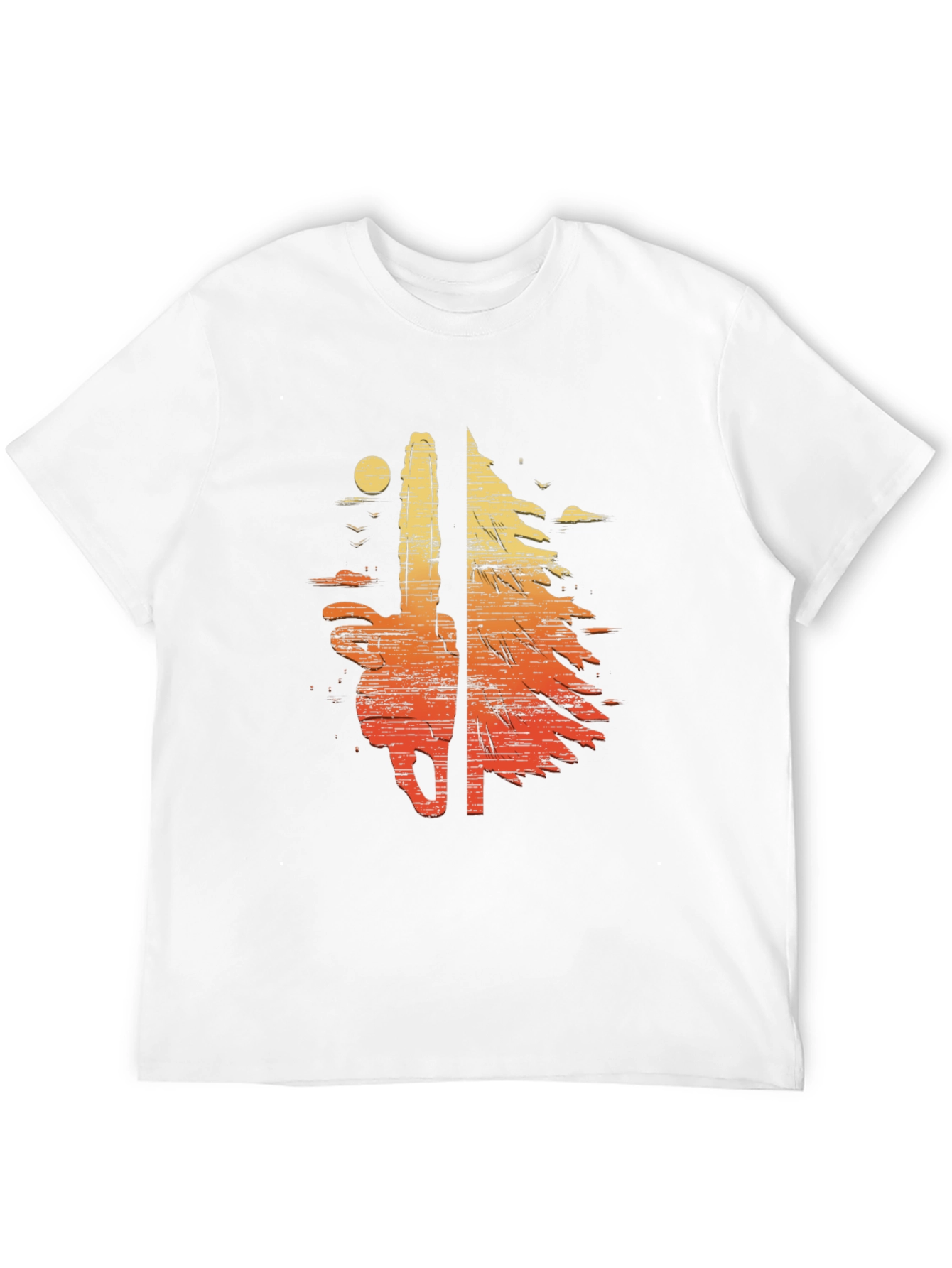 Chainsaw Sunset Graphic T-Shirt