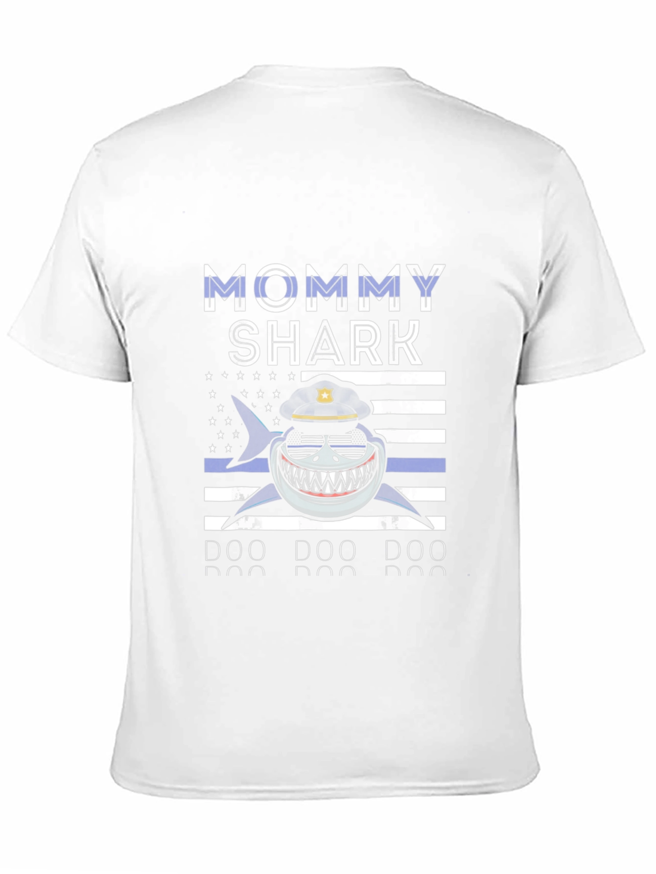 Mommy Shark Thin Blue Line Graphic Tee