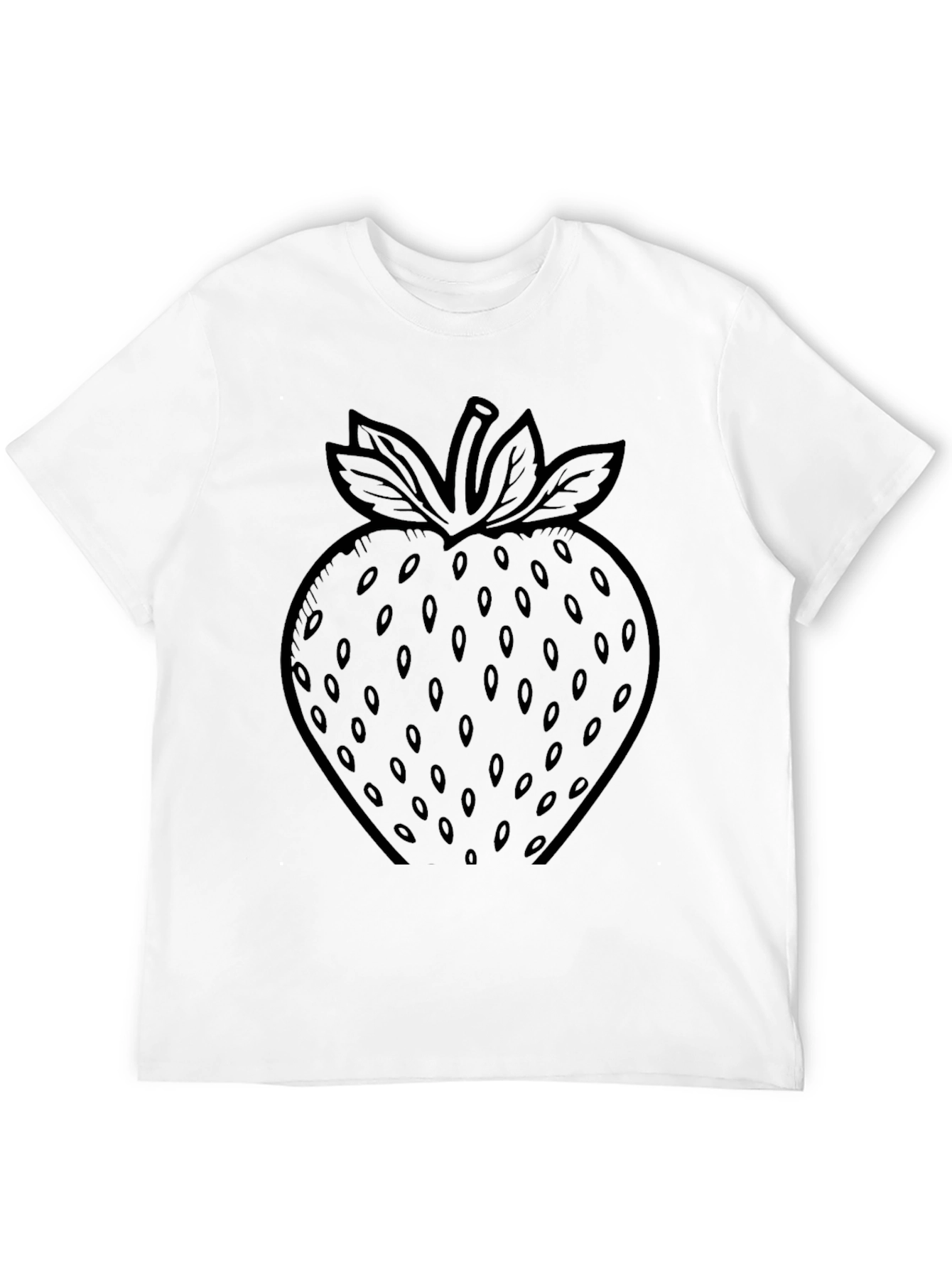 Strawberry Graphic Black T-Shirt