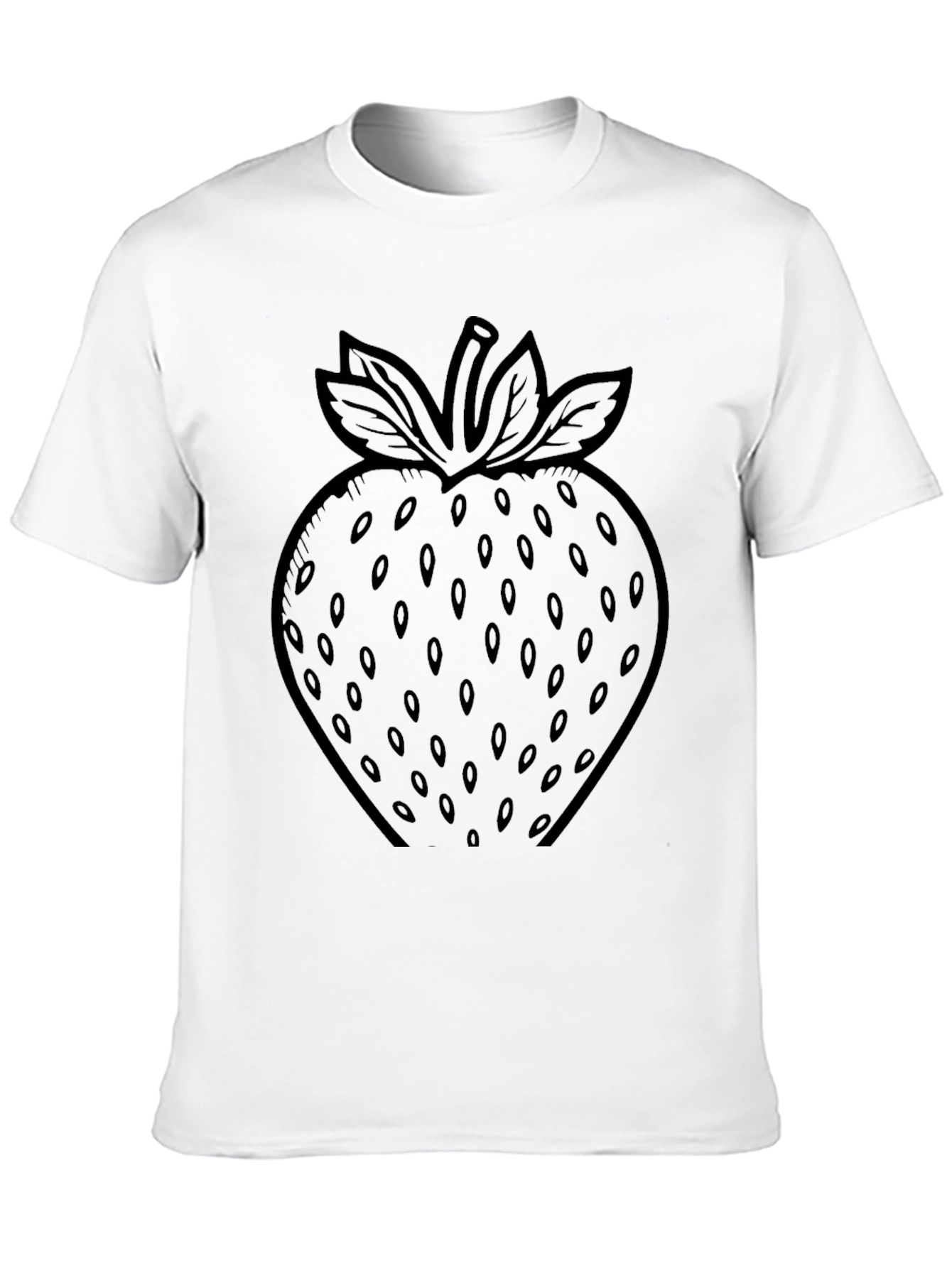 Strawberry Graphic Black T-Shirt