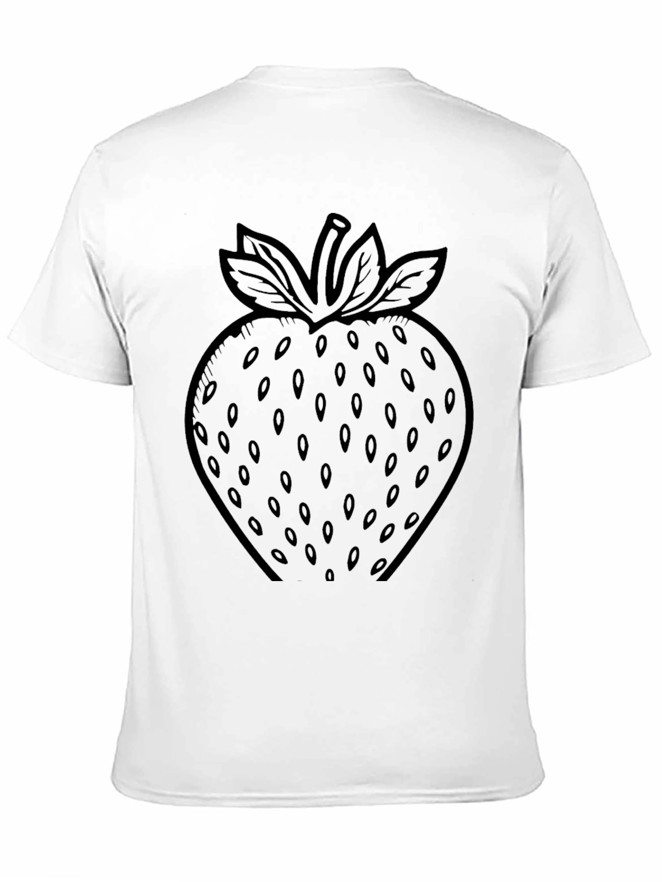Strawberry Graphic Black T-Shirt