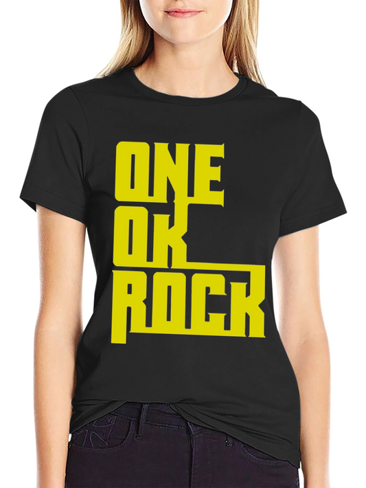 One Ok Rock Band Tee - Graphic Print Black T-Shirt