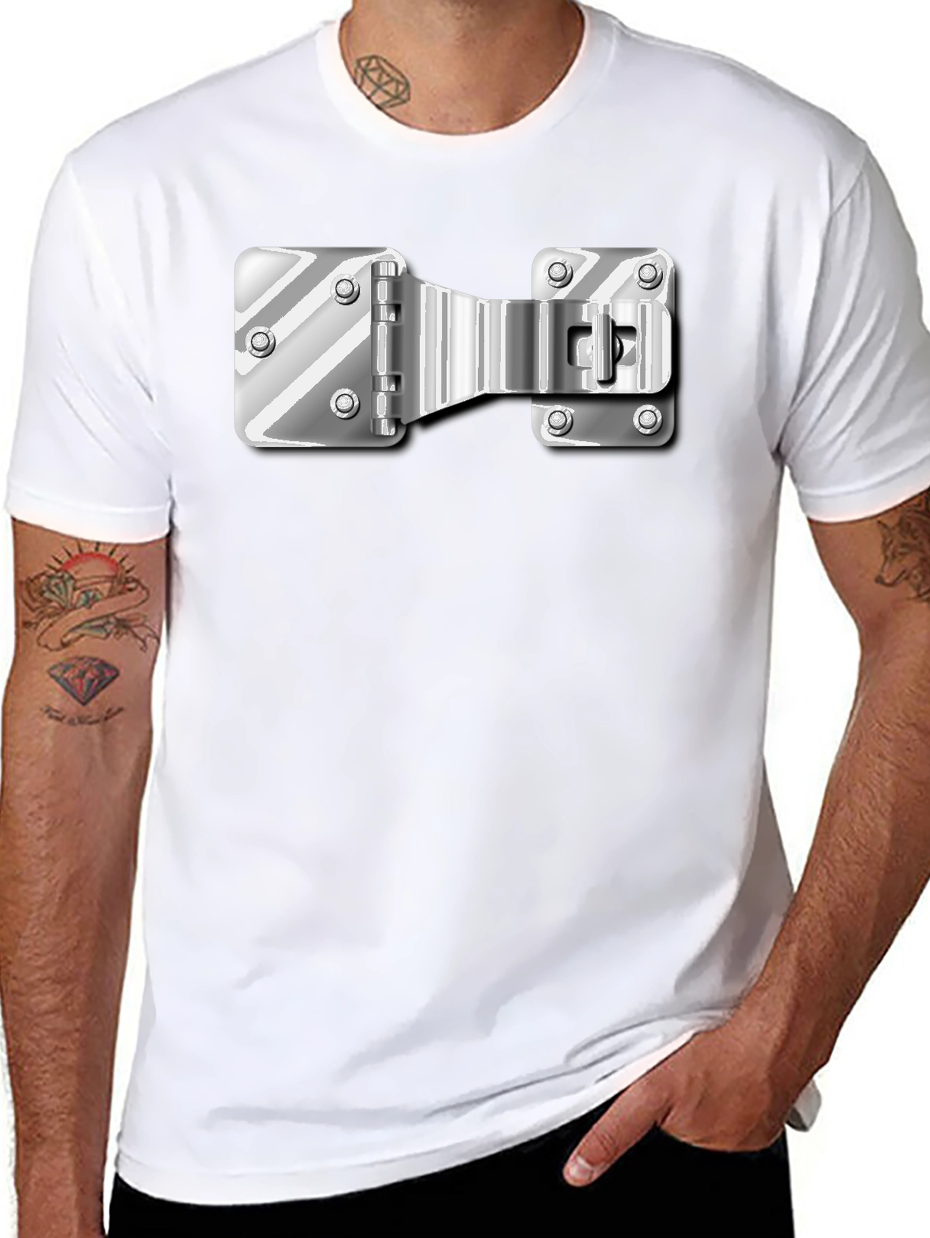 Novelty Bolt Print T-Shirt - Unisex