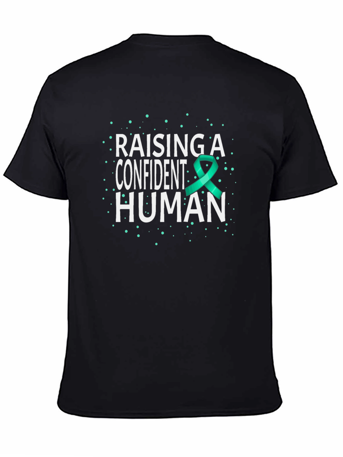 Raising a Confident Human Awareness Ribbon Graphic Tee