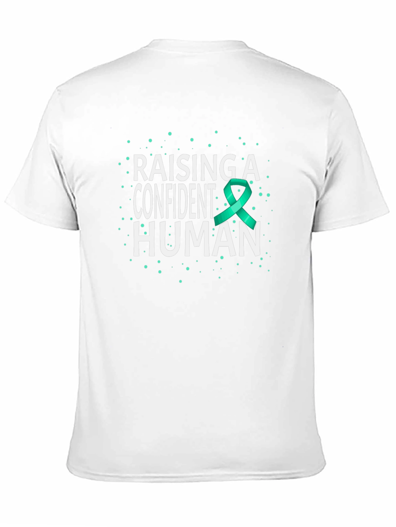 Raising a Confident Human Awareness Ribbon Graphic Tee