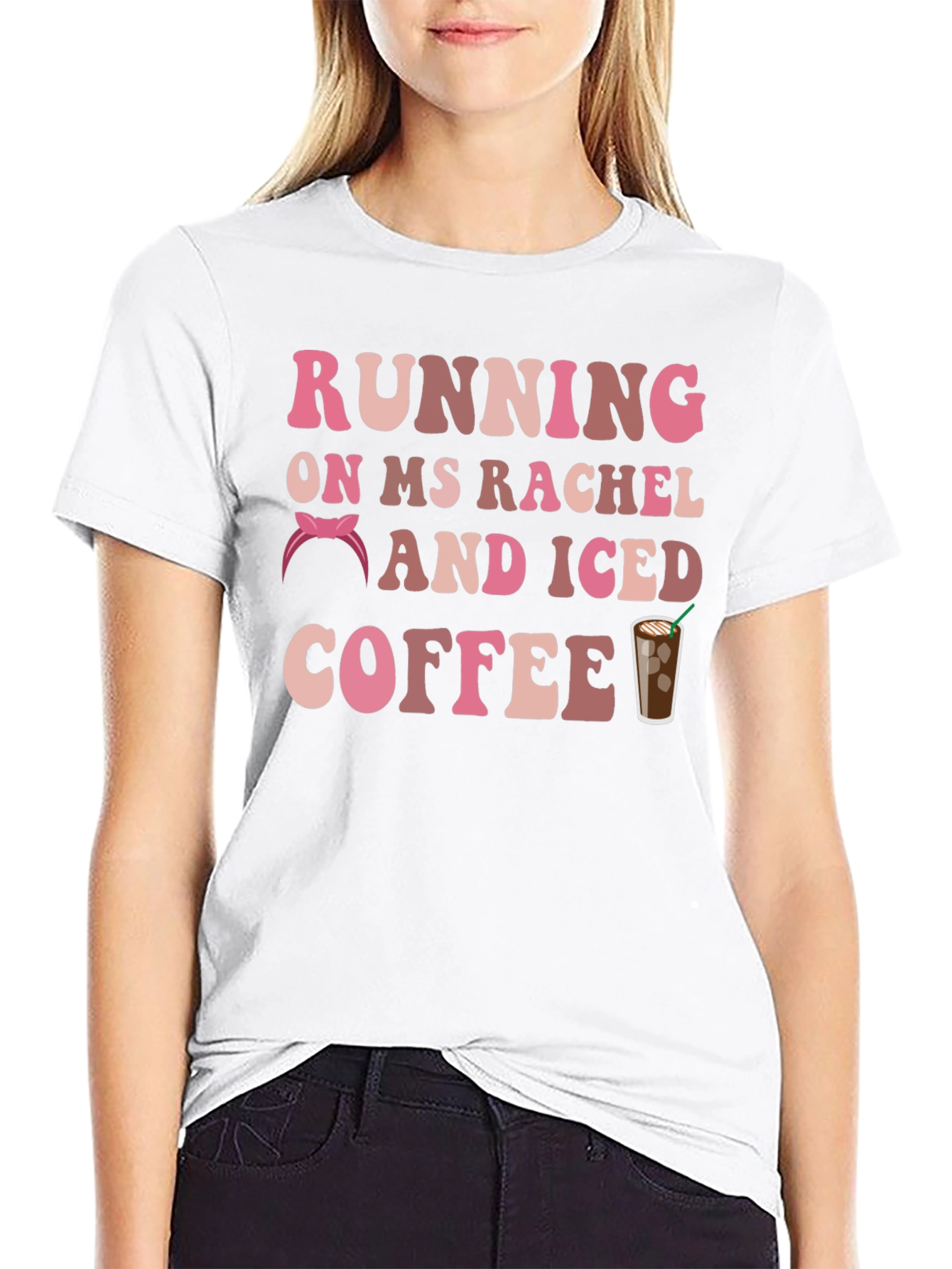Running on Ms Rachel & Iced Coffee Graphic Tee