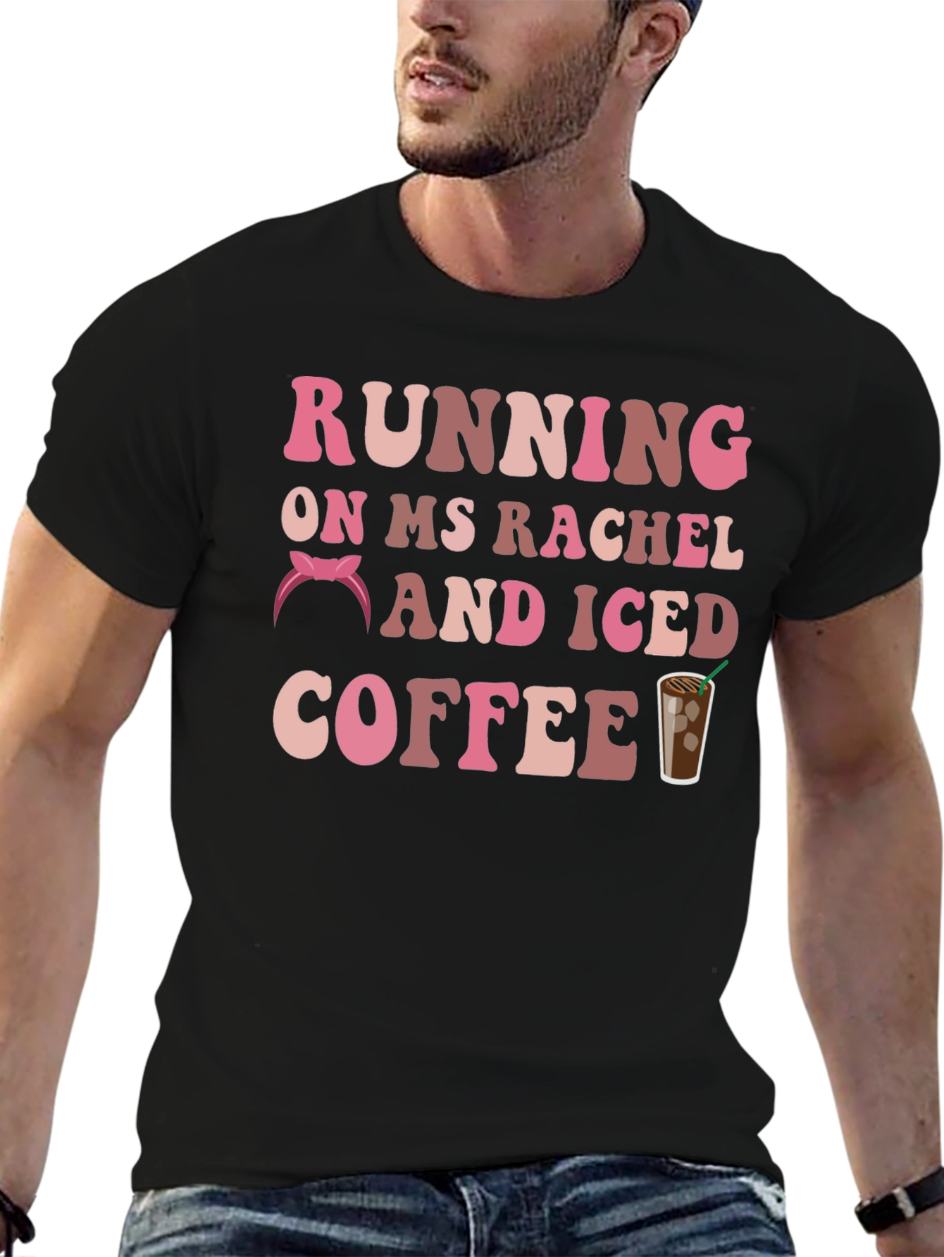Running on Ms Rachel & Iced Coffee Graphic Tee