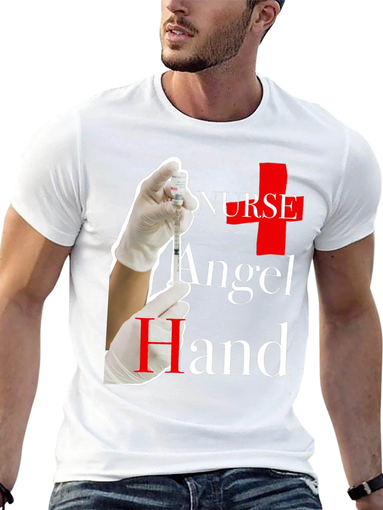Nurse Angel Hand Graphic T-Shirt
