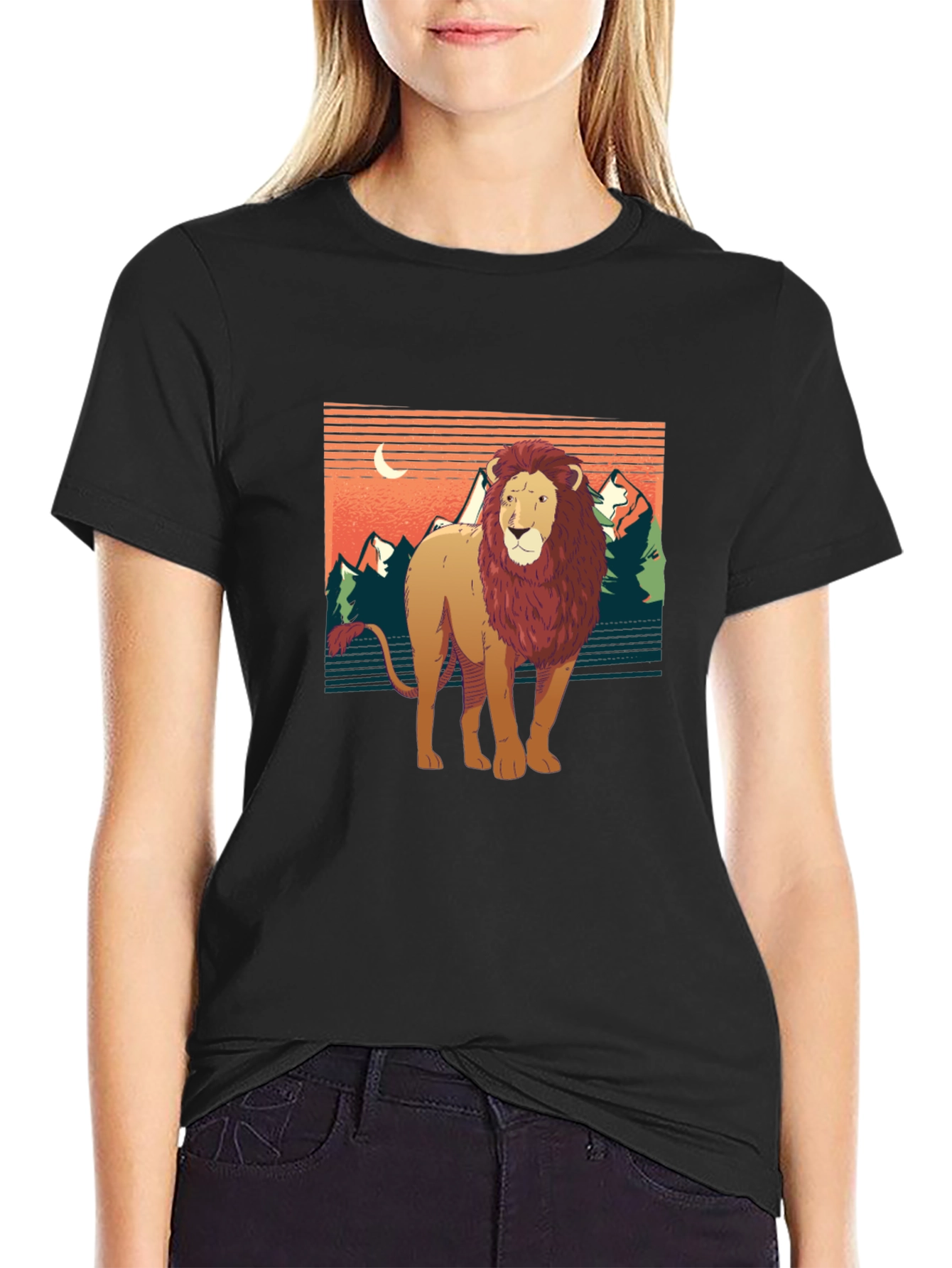 Lion Graphic Tee - Nature Inspired Design
