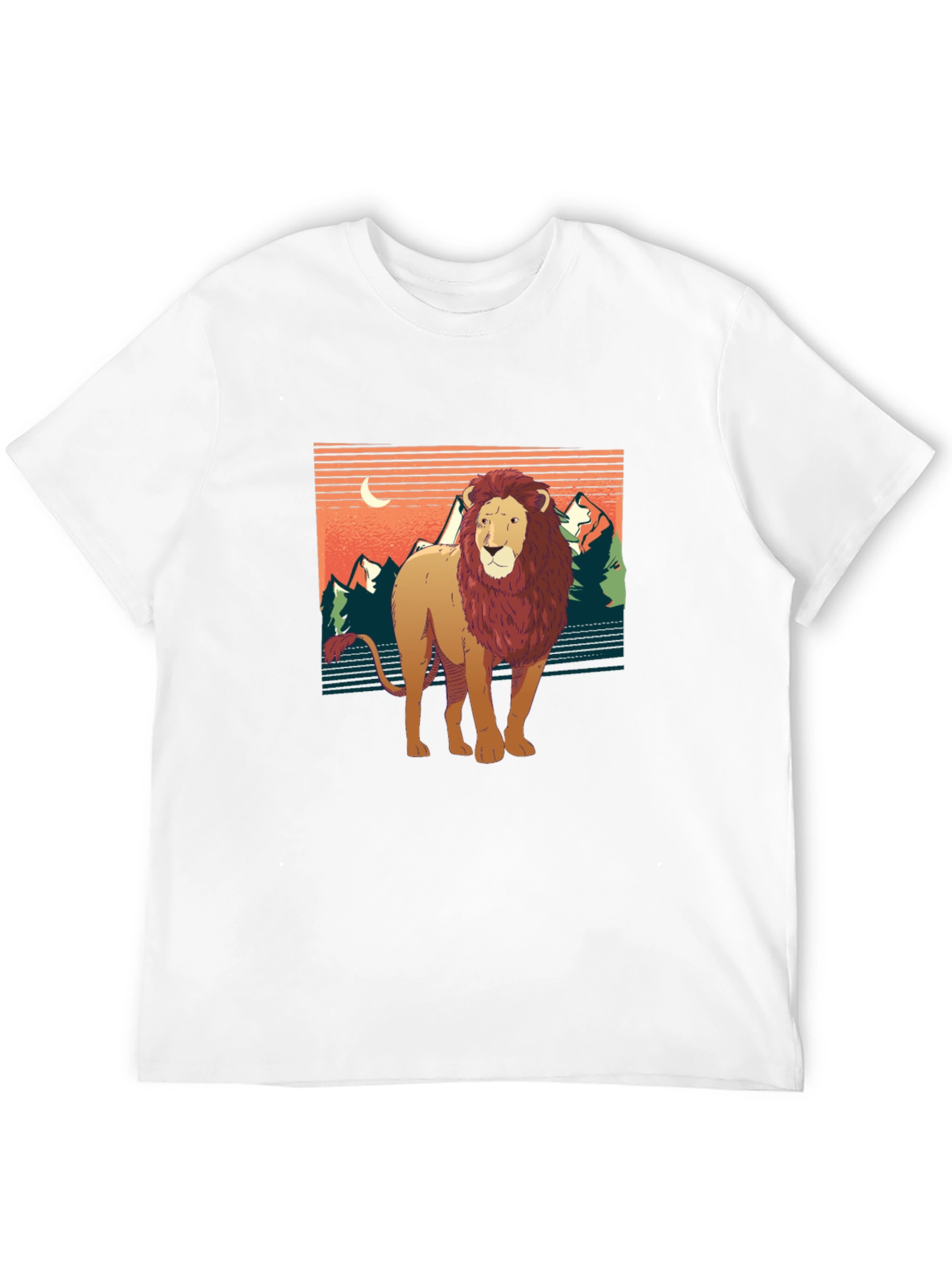 Lion Graphic Tee - Nature Inspired Design