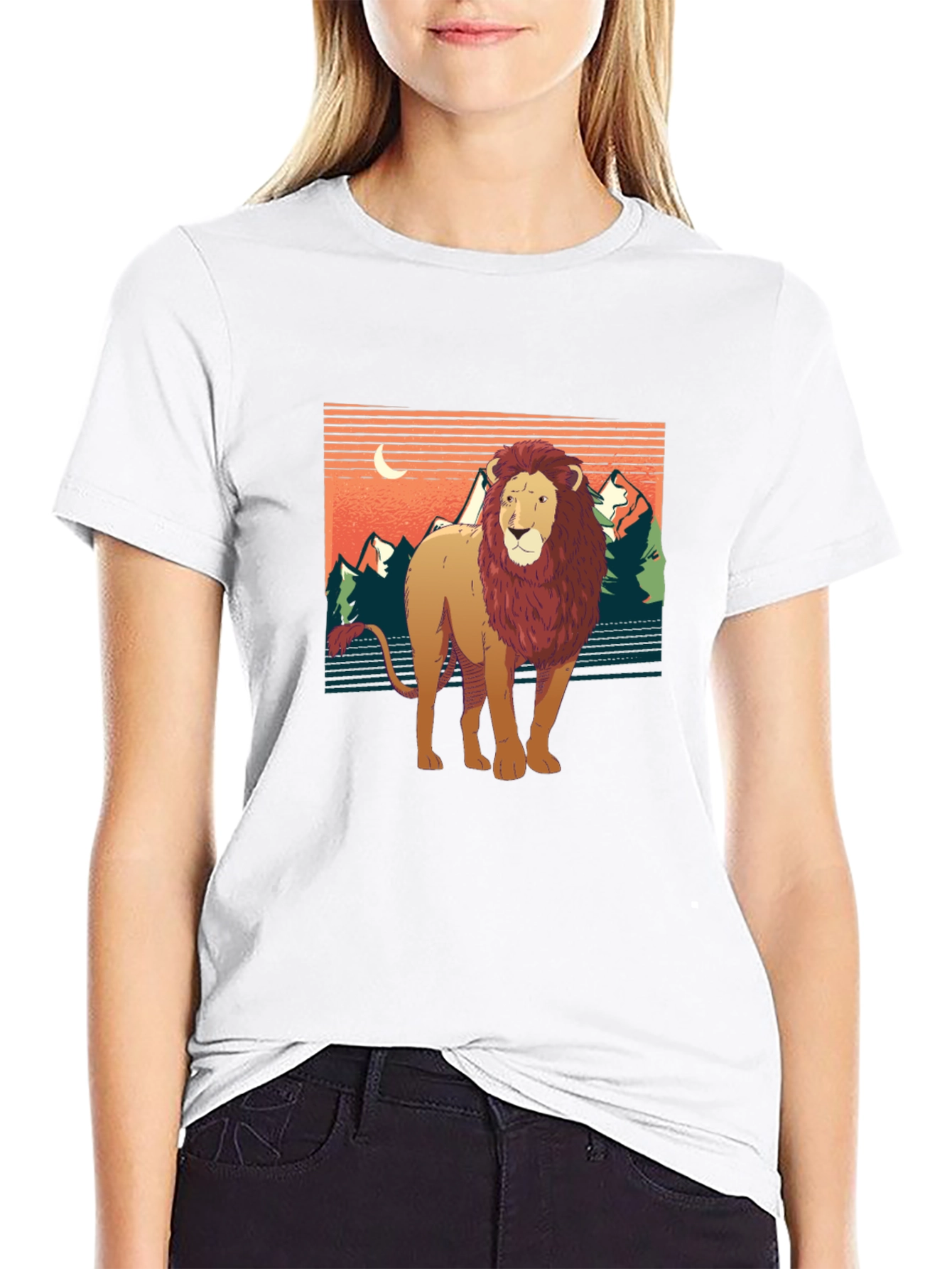 Lion Graphic Tee - Nature Inspired Design