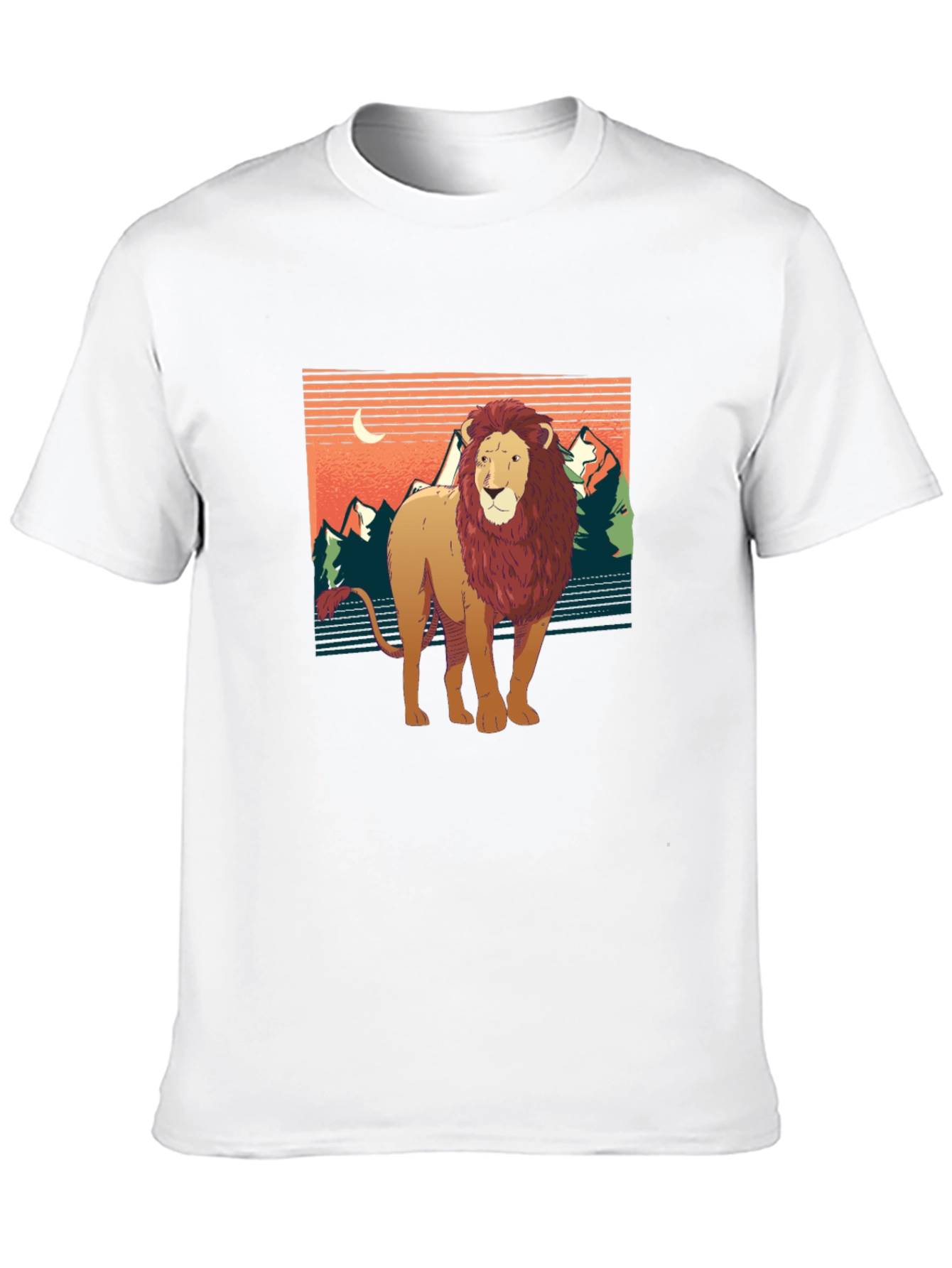 Lion Graphic Tee - Nature Inspired Design