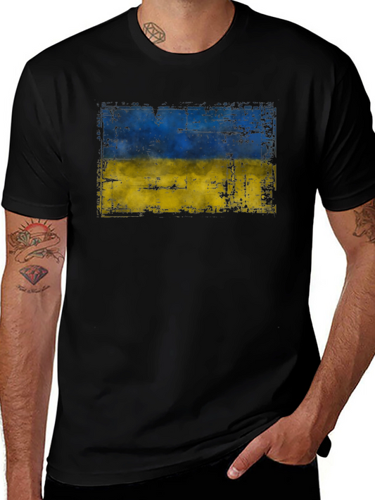 Ukraine Flag T-Shirt - Distressed Design