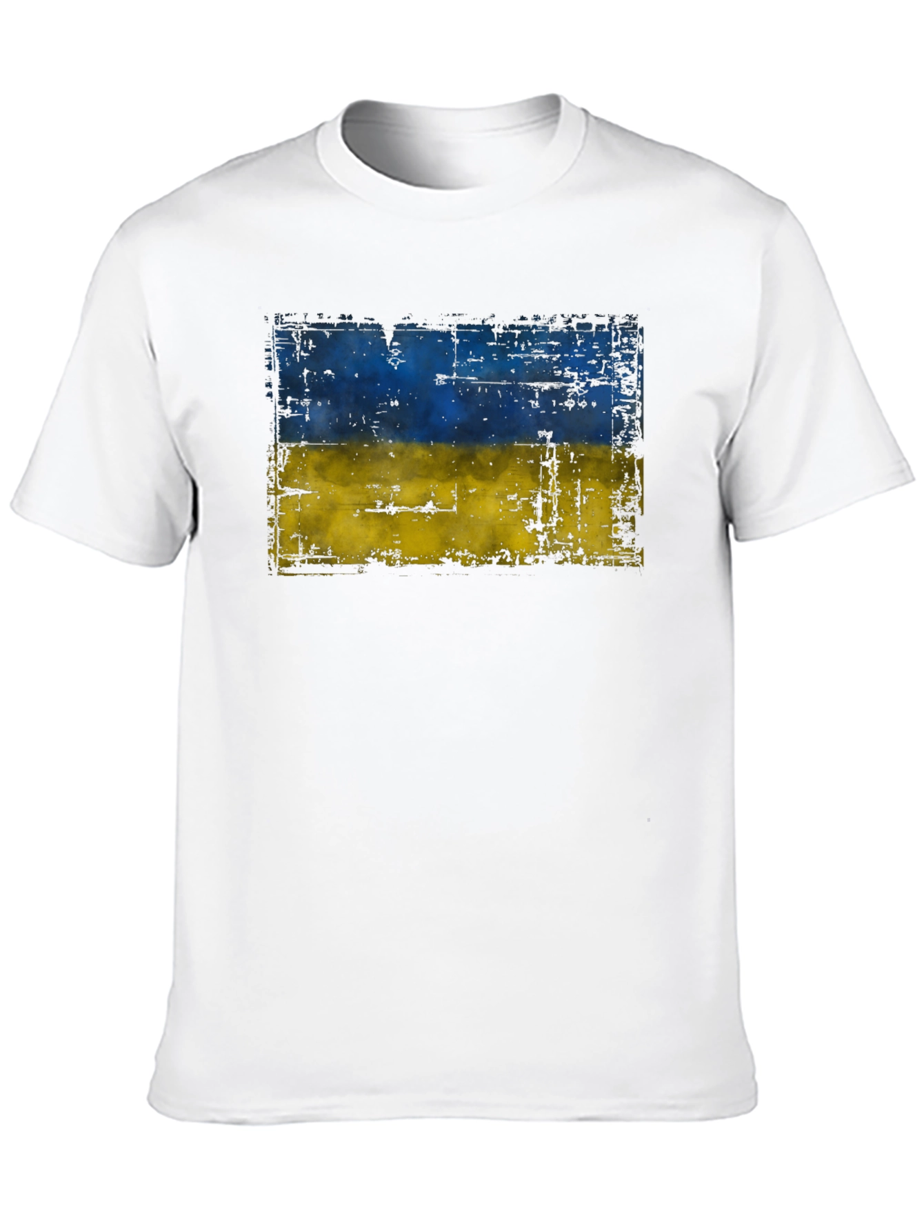 Ukraine Flag T-Shirt - Distressed Design
