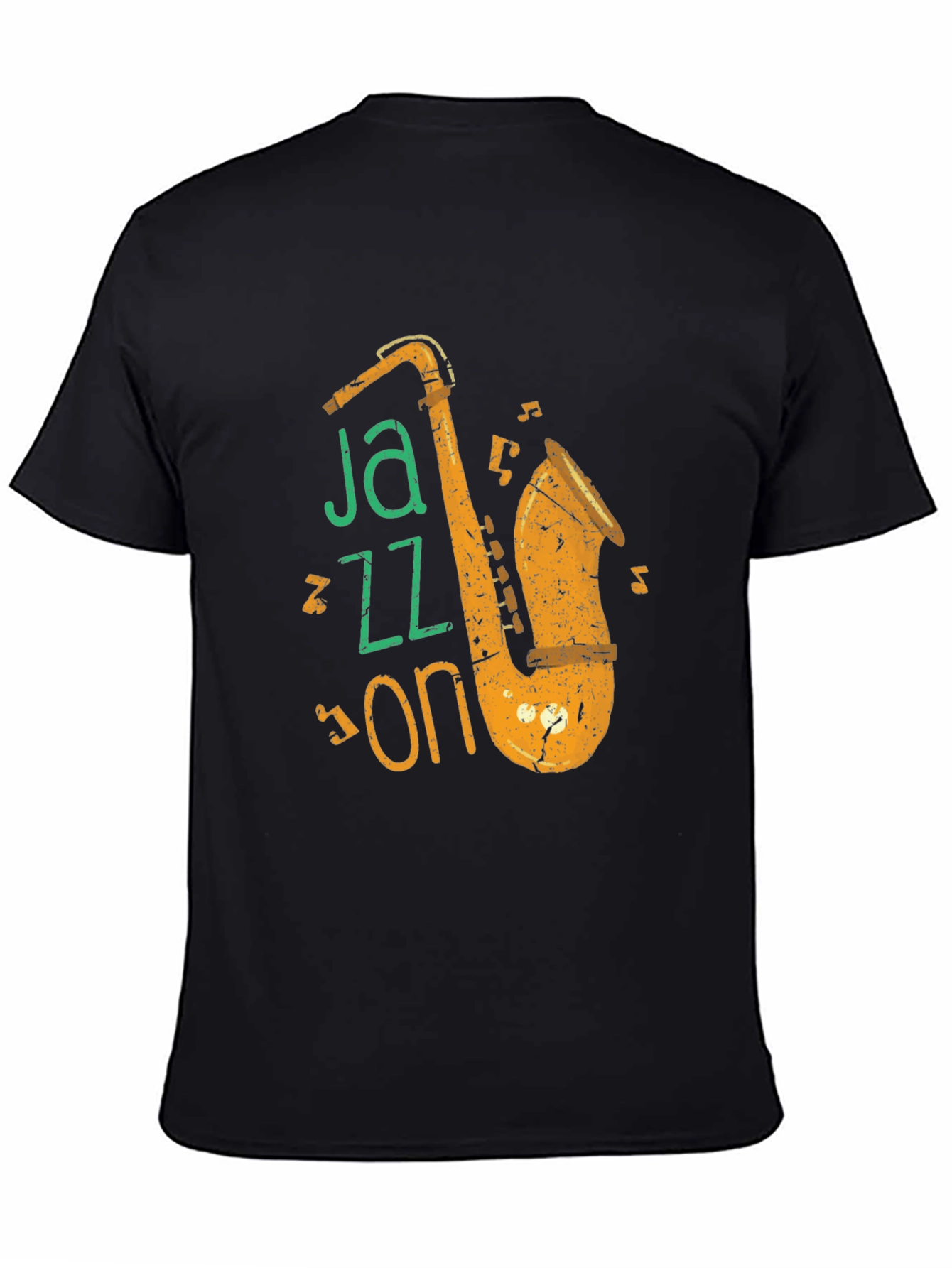Jazz On Black Graphic Tee - Music Lover Shirt