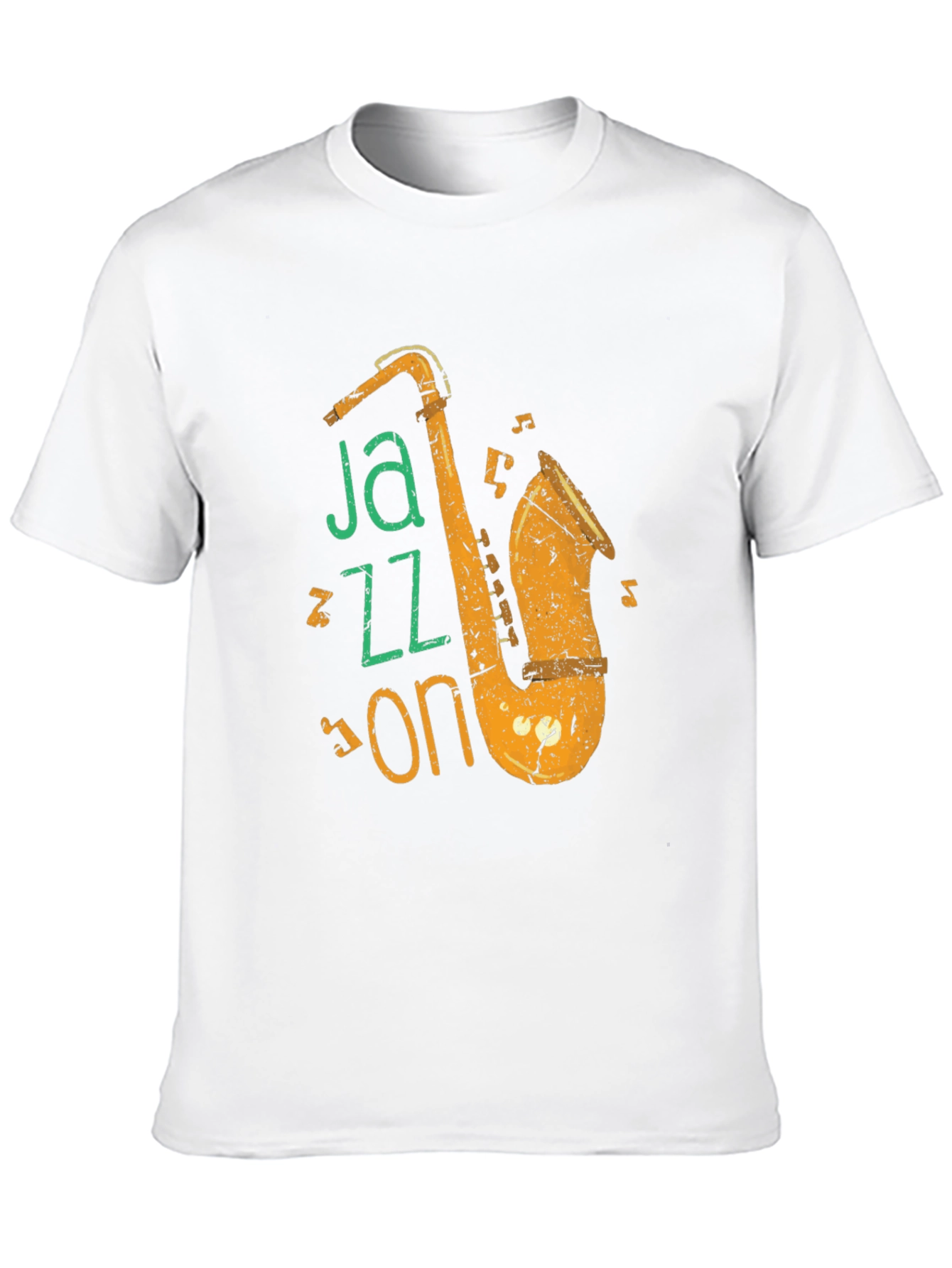 Jazz On Black Graphic Tee - Music Lover Shirt