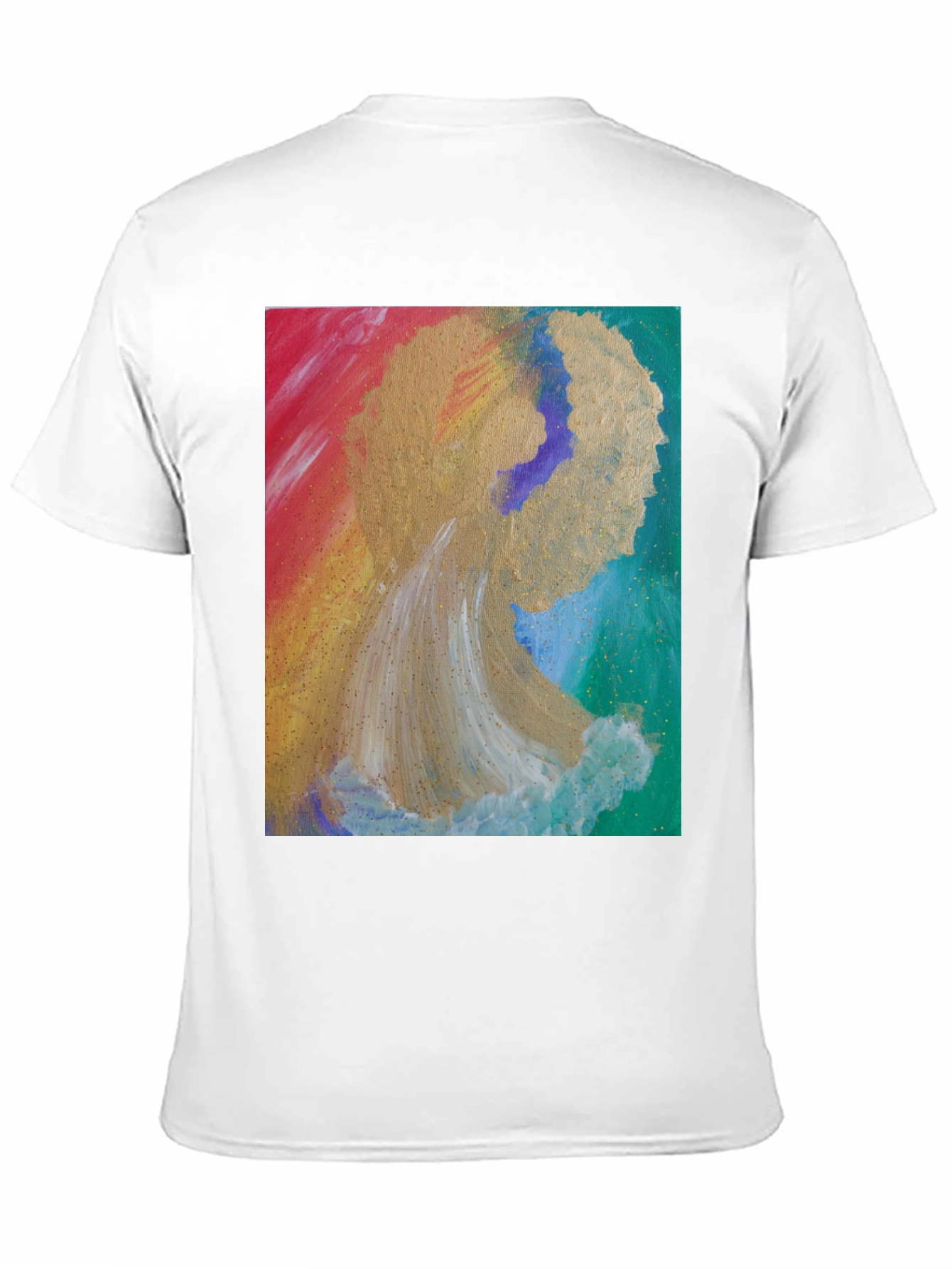 Abstract Angel Graphic Tee - Artistic Expression