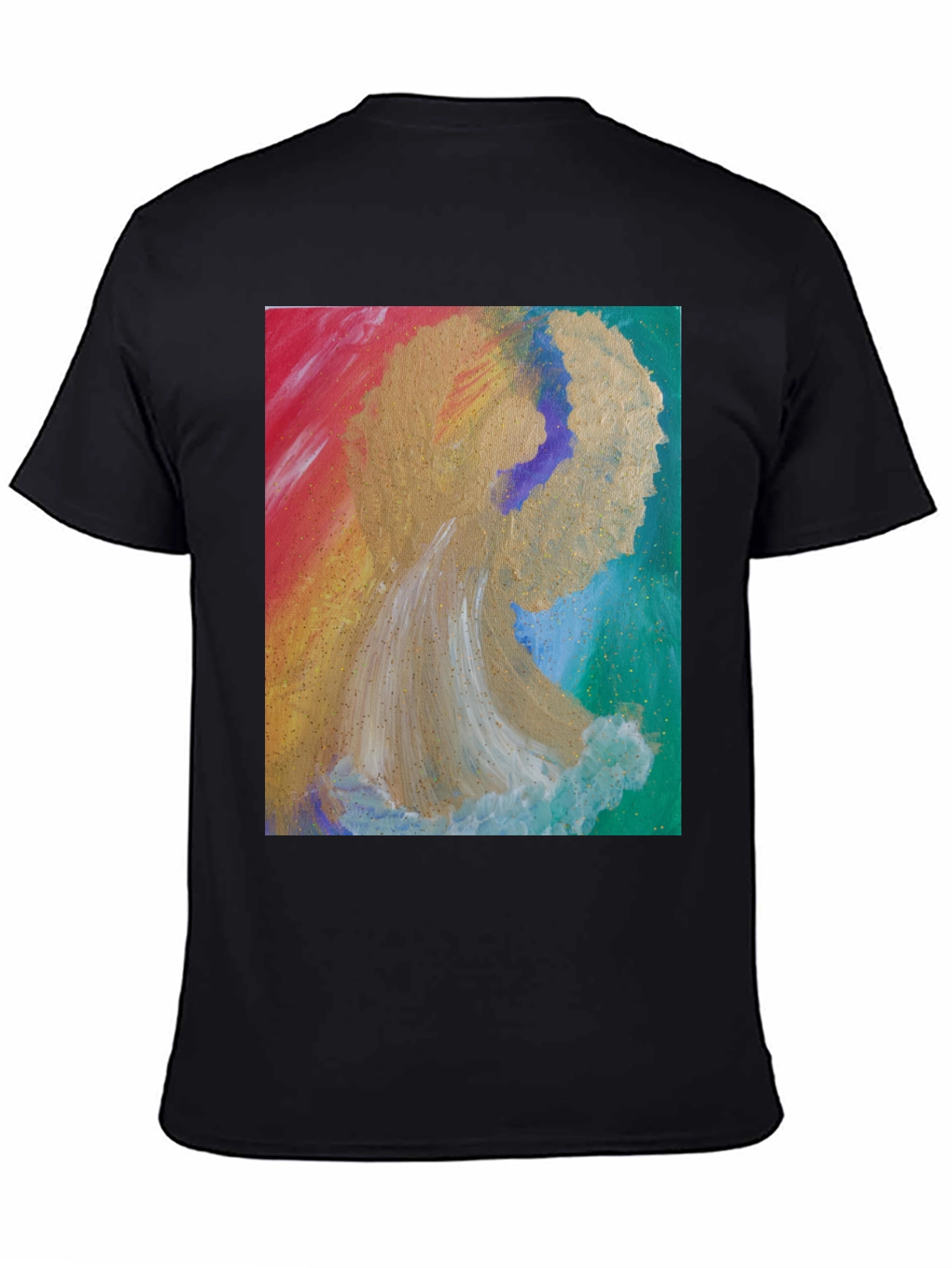 Abstract Angel Graphic Tee - Artistic Expression