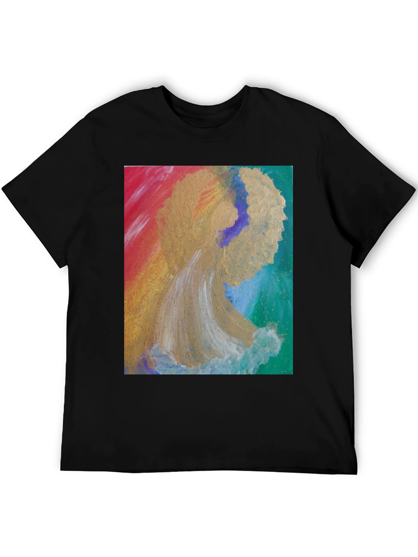 Abstract Angel Graphic Tee - Artistic Expression