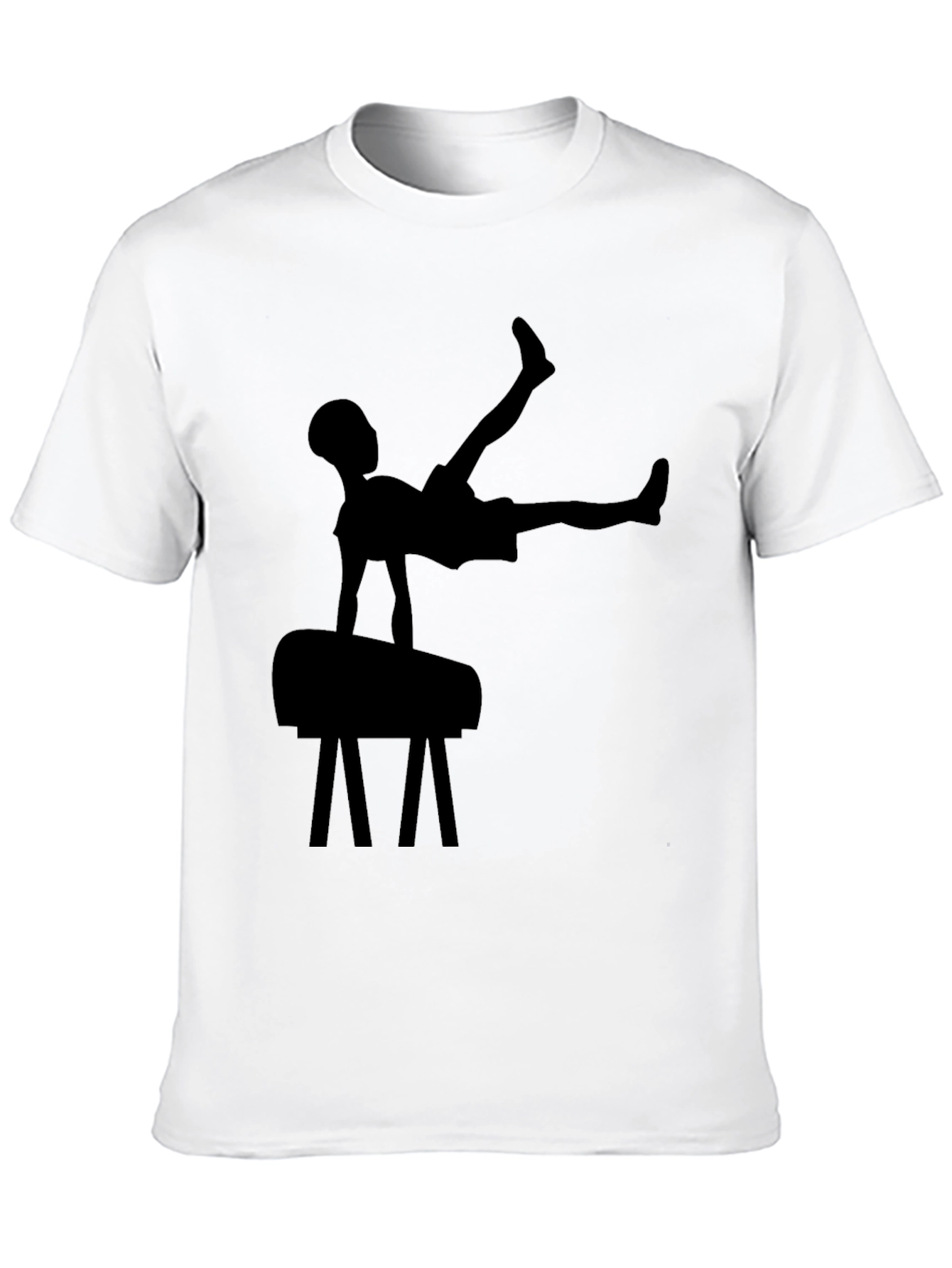 Gymnast Silhouette Black T-Shirt