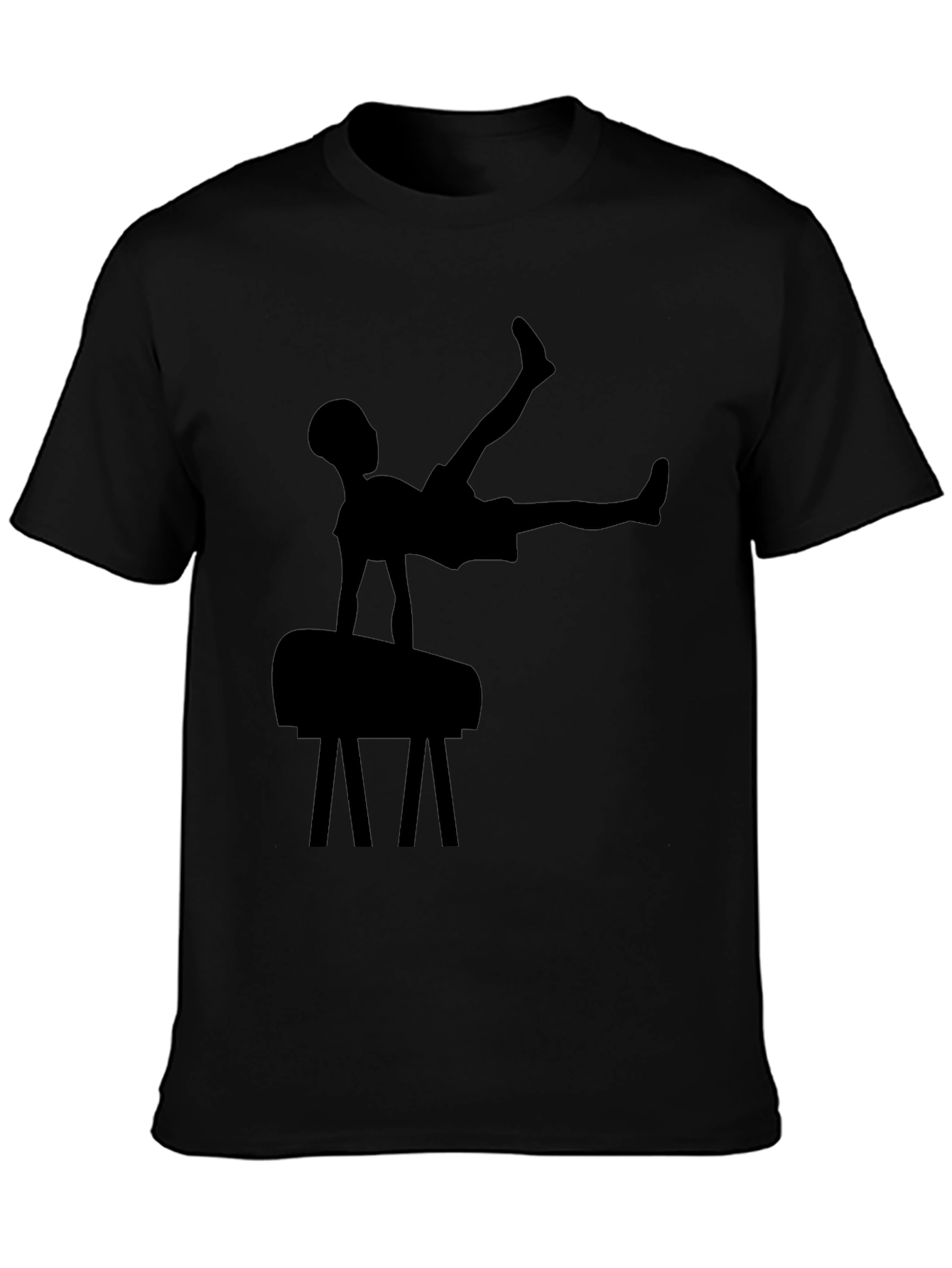 Gymnast Silhouette Black T-Shirt