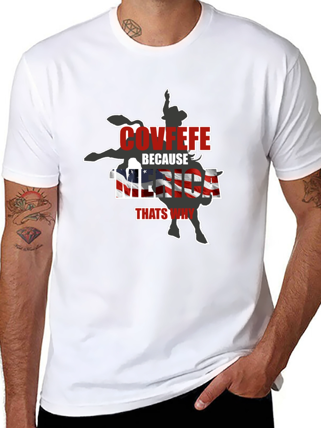 Covfefe Because Merica Thats Why Black T-Shirt