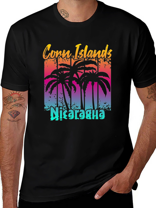 Corn Islands Nicaragua T-Shirt Palm Tree Graphic