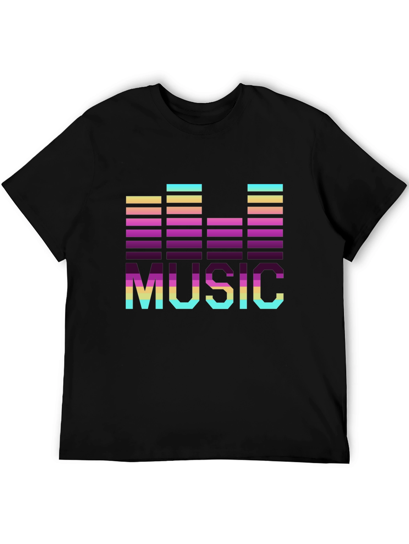 Retro Music Graphic Tee - Black