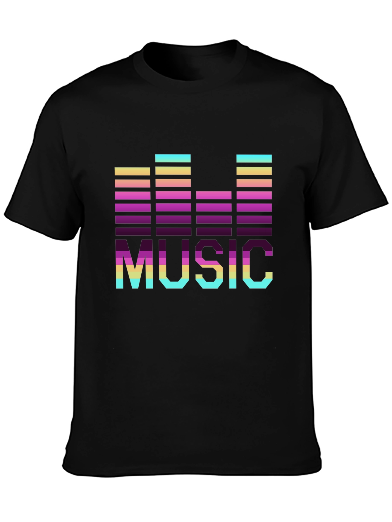 Retro Music Graphic Tee - Black