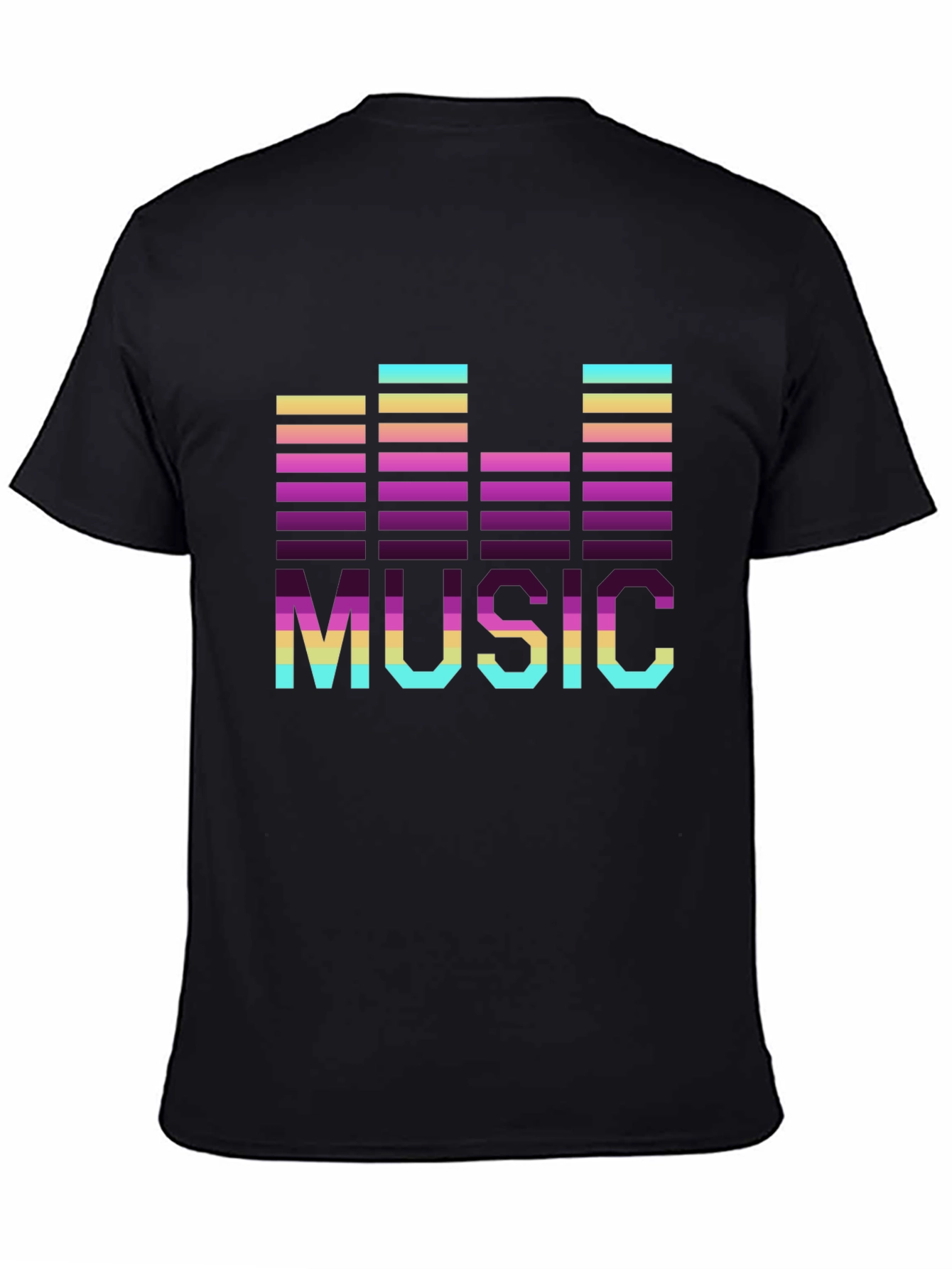 Retro Music Graphic Tee - Black