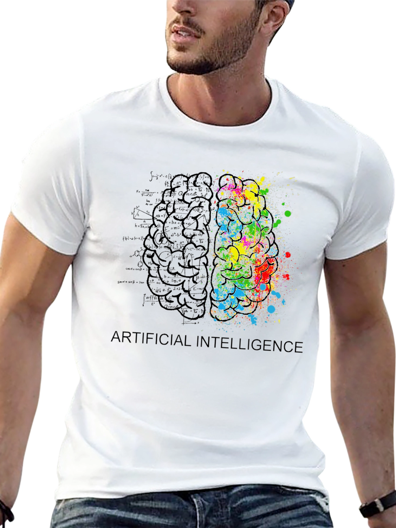 AI Brain T-Shirt: Artistic Intelligence Tee