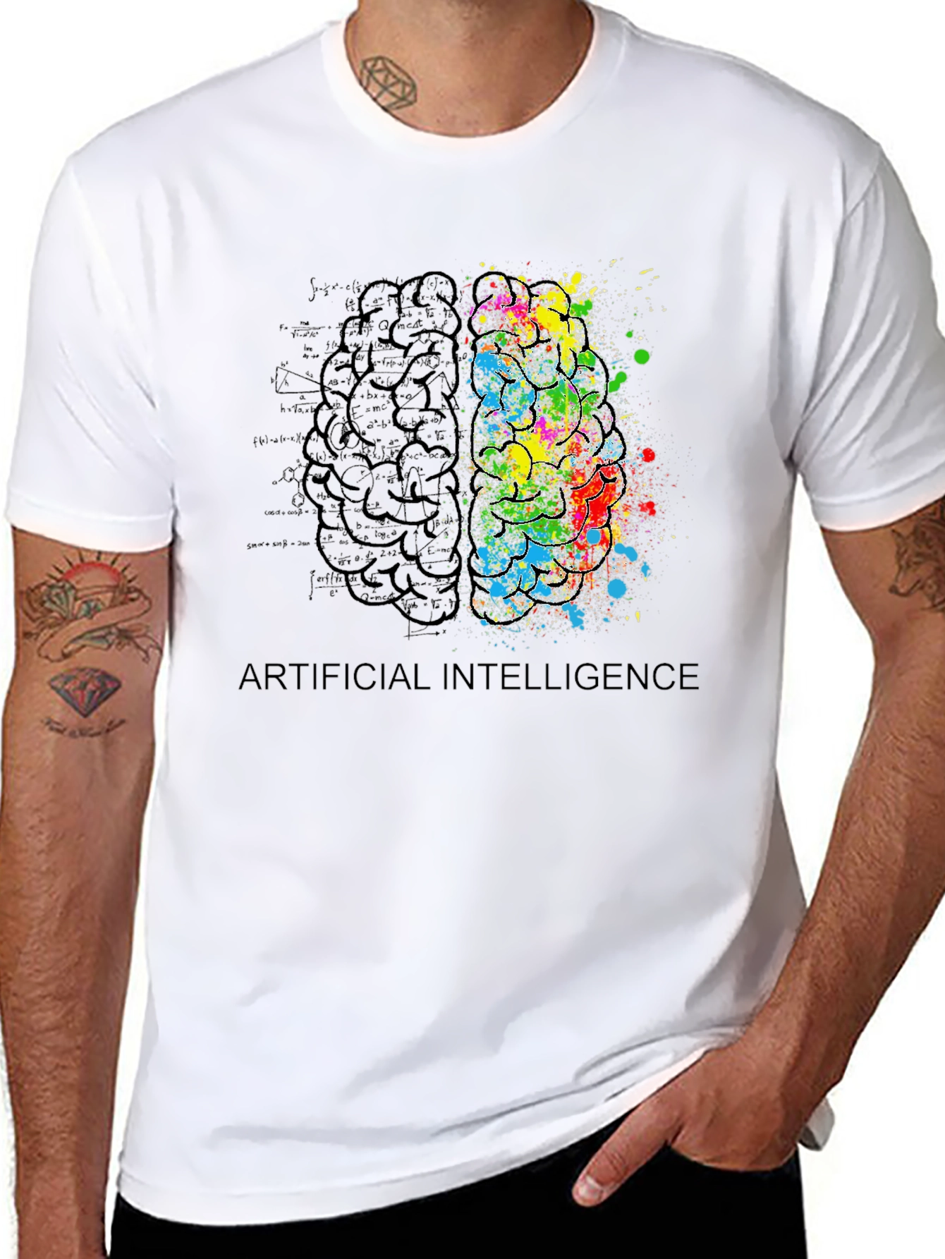 AI Brain T-Shirt: Artistic Intelligence Tee