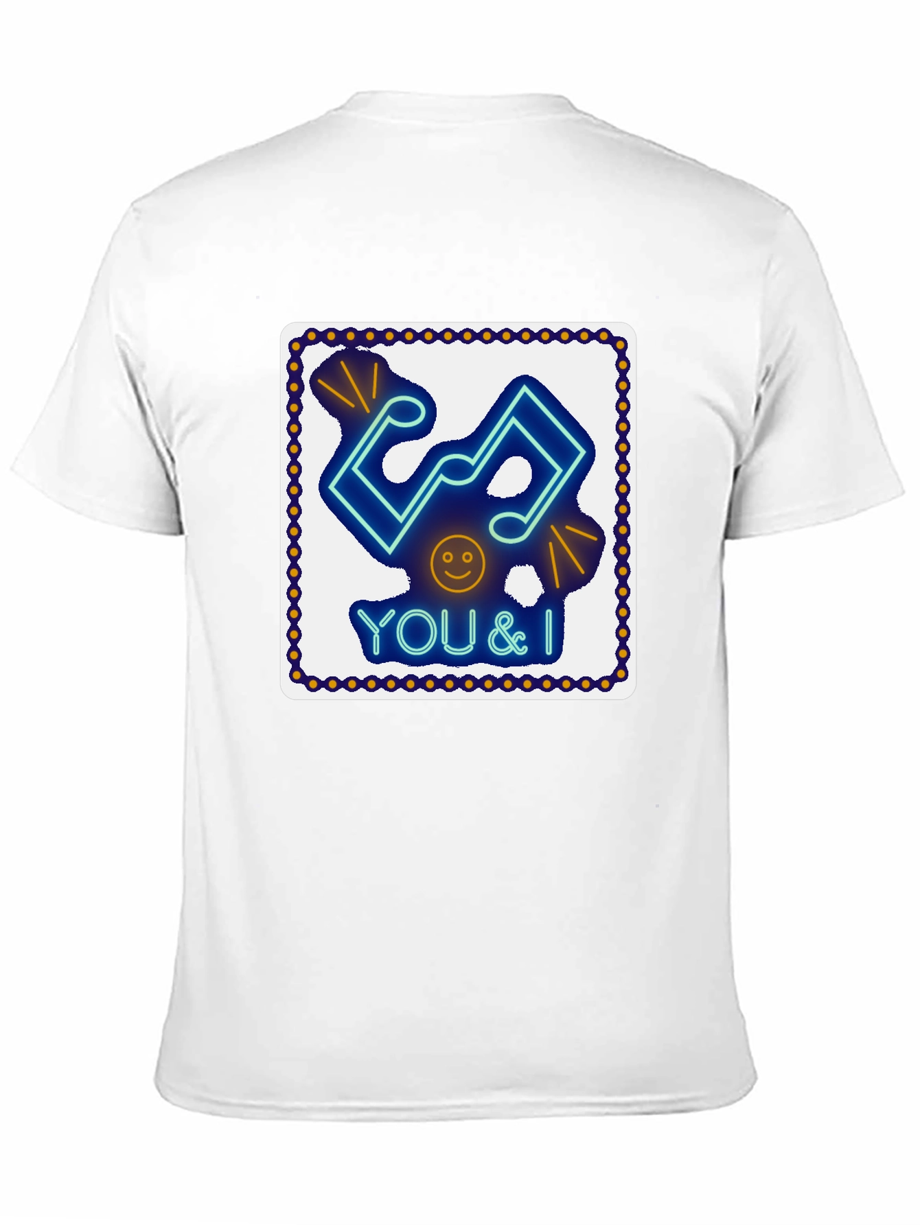 Neon Music Notes T-Shirt - You & I Design