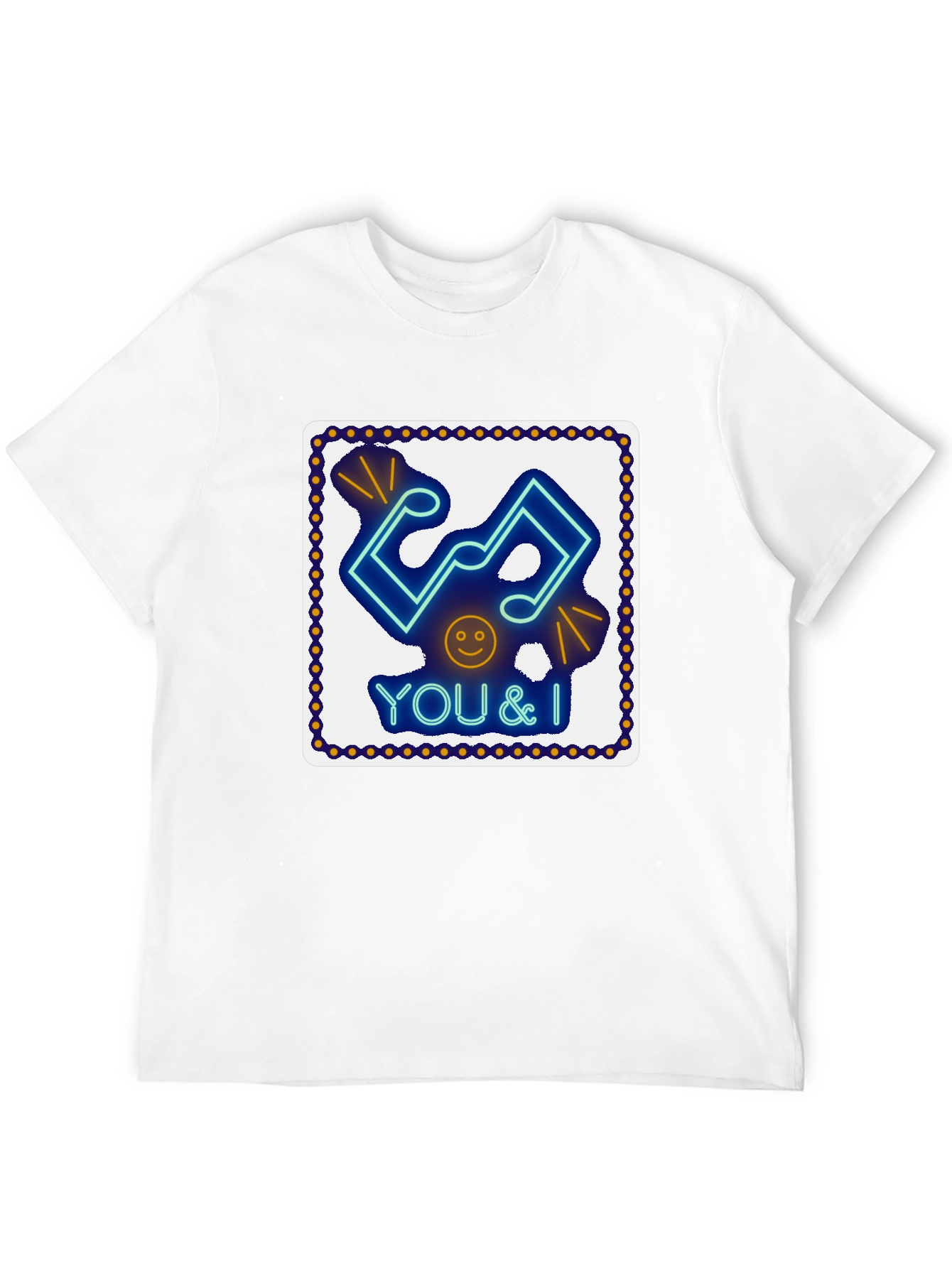 Neon Music Notes T-Shirt - You & I Design