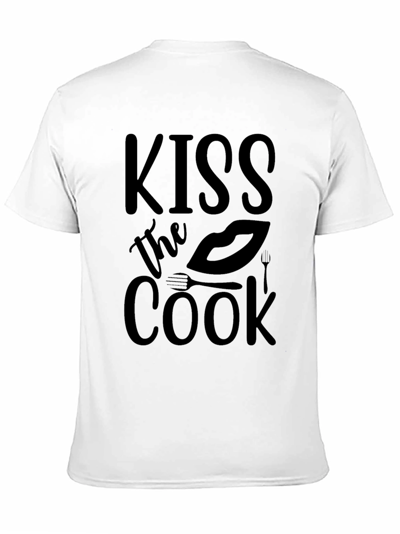 Kiss the Cook Graphic T-Shirt - Black