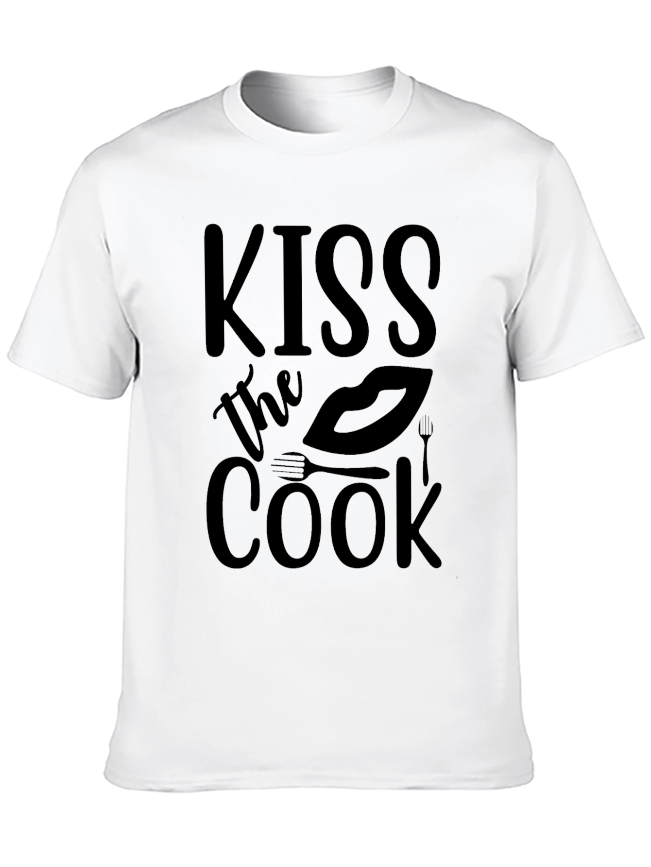 Kiss the Cook Graphic T-Shirt - Black
