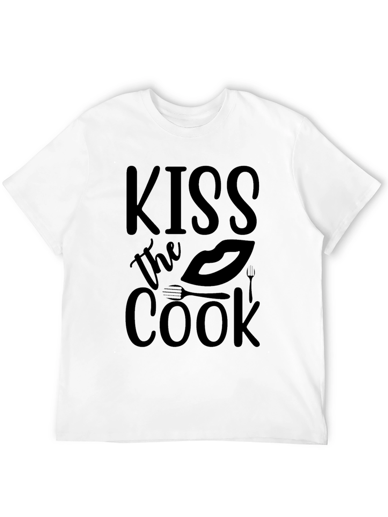Kiss the Cook Graphic T-Shirt - Black